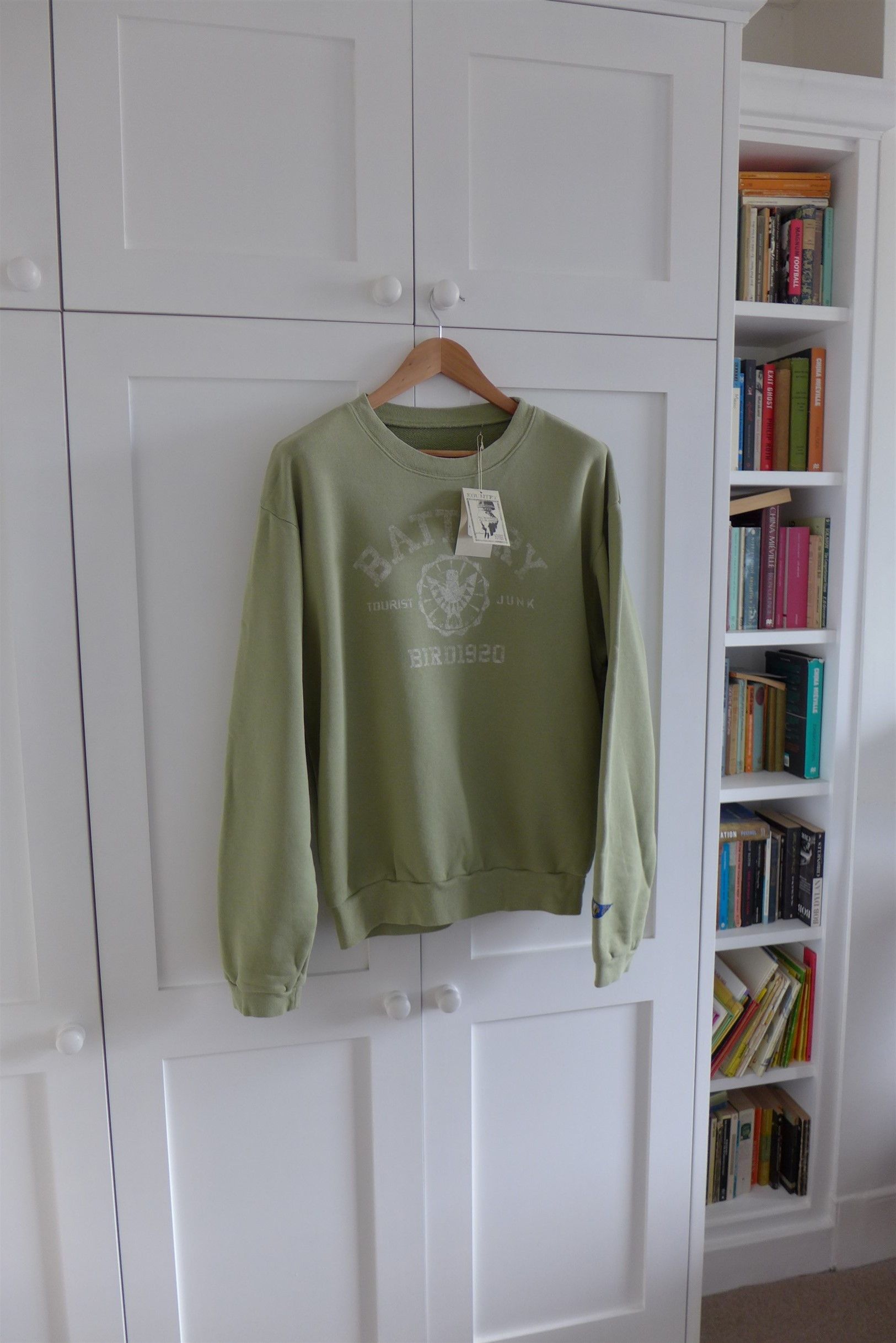 image of Kapital Battery College Sweatshirt - Light Green, Men's (Size Large)