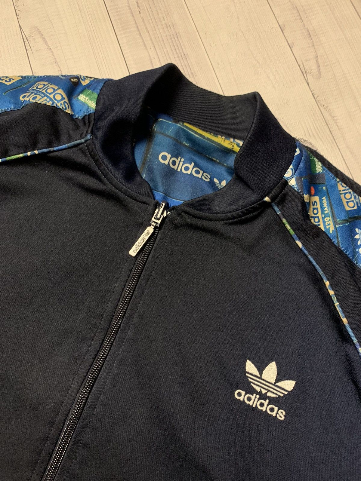 Vintage Vintage adidas bomber boxes monogram rare jacket reversible Size US XL / EU 56 / 4 - 12 Thumbnail