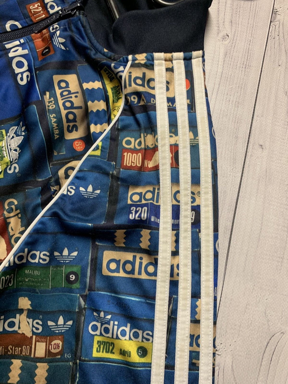 Vintage Vintage adidas bomber boxes monogram rare jacket reversible Size US XL / EU 56 / 4 - 8 Thumbnail