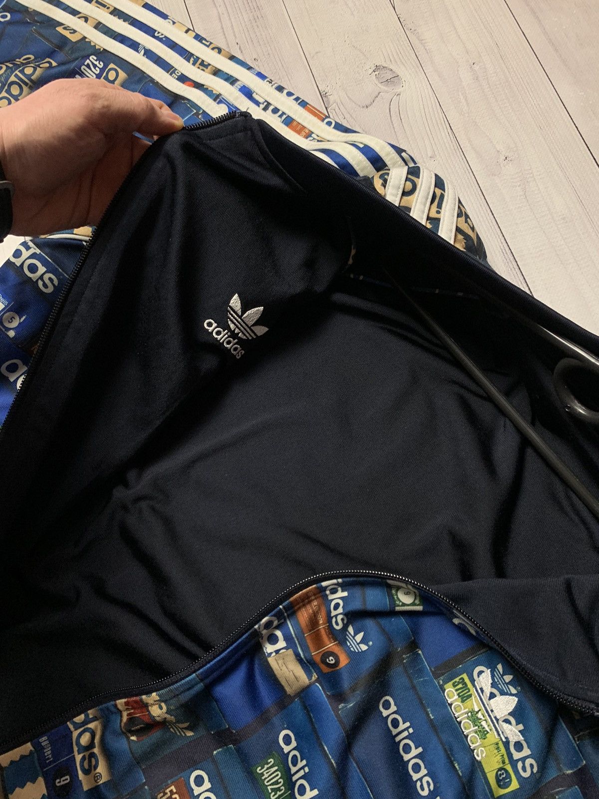 Vintage Vintage adidas bomber boxes monogram rare jacket reversible Size US XL / EU 56 / 4 - 10 Thumbnail