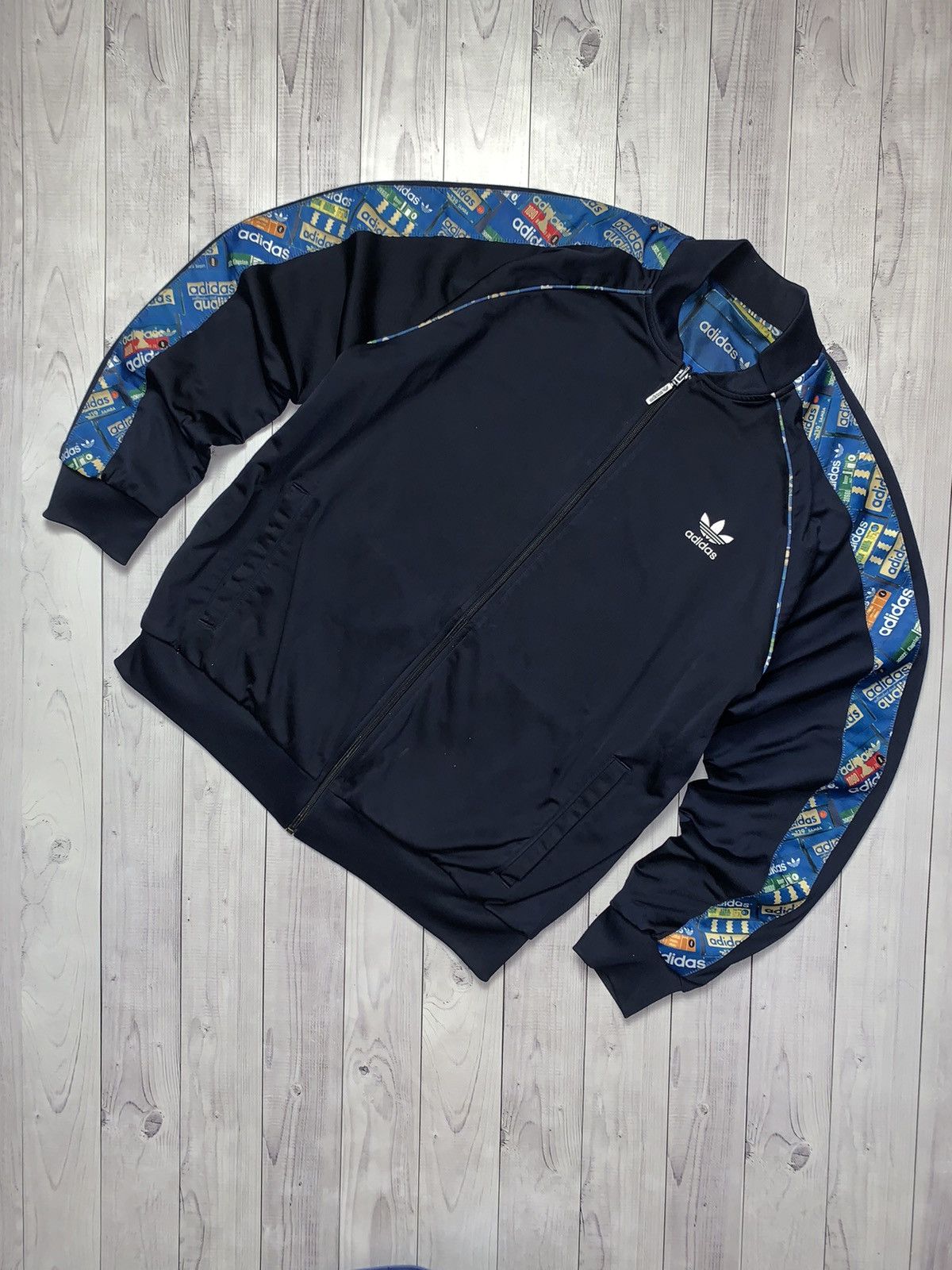 Vintage Vintage adidas bomber boxes monogram rare jacket reversible Size US XL / EU 56 / 4 - 2 Thumbnail
