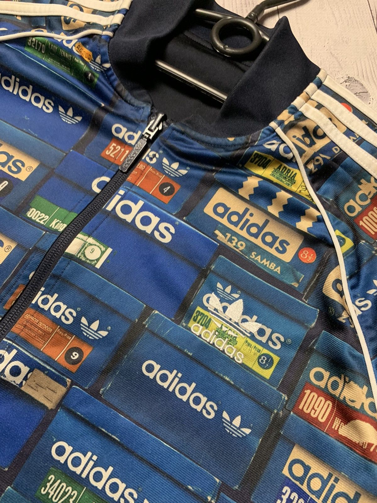 Vintage Vintage adidas bomber boxes monogram rare jacket reversible Size US XL / EU 56 / 4 - 4 Thumbnail