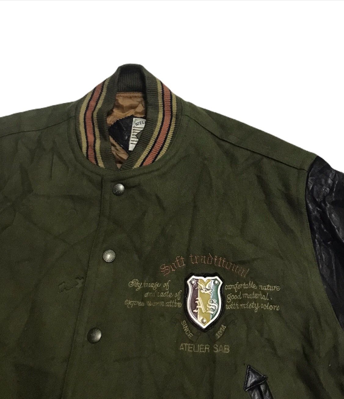 Japanese Brand vintage varsity jacket Size US L / EU 52-54 / 3 - 3 Thumbnail