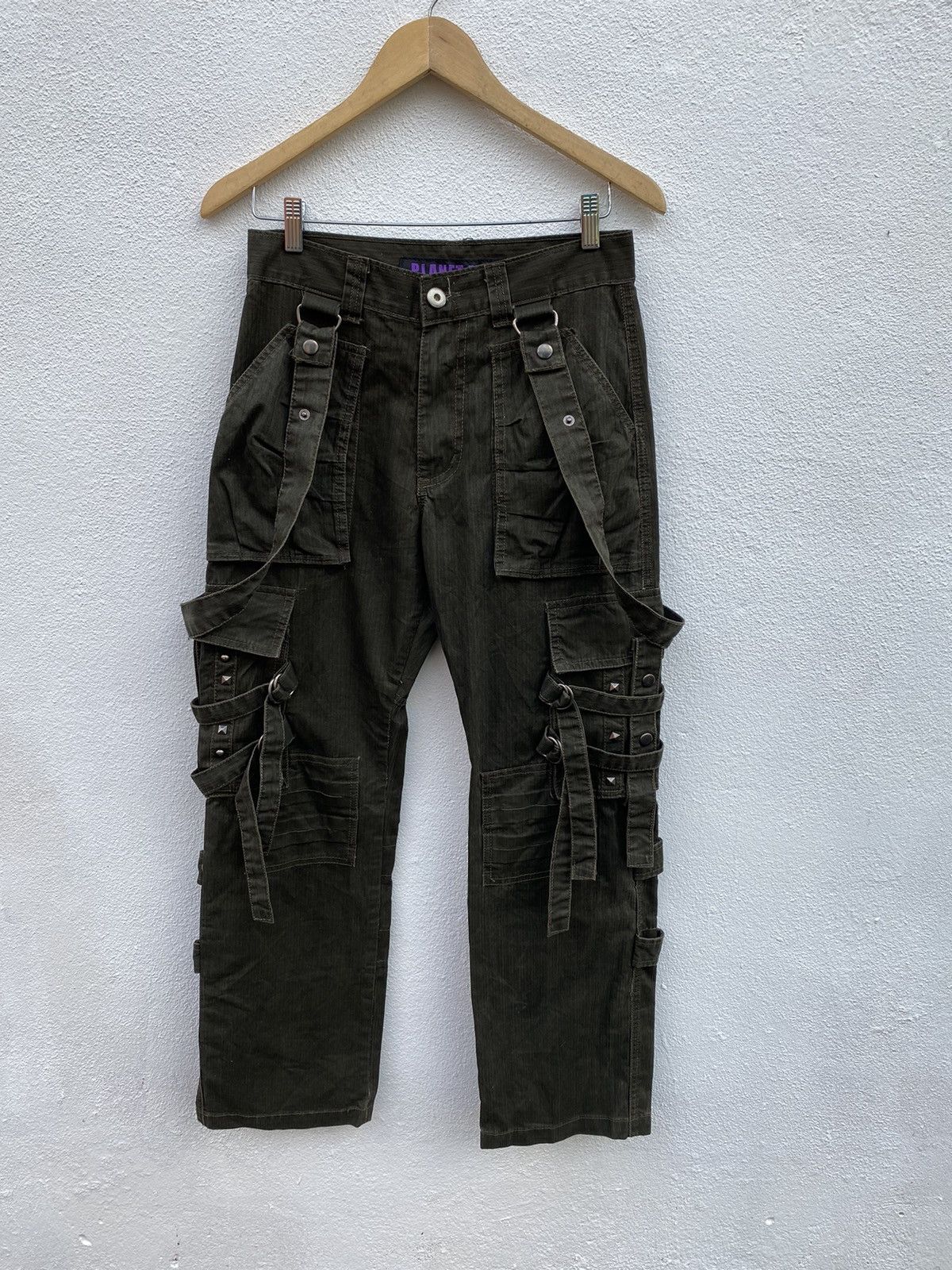 Japanese Brand Planet Five bondage cargo Multipocket pants