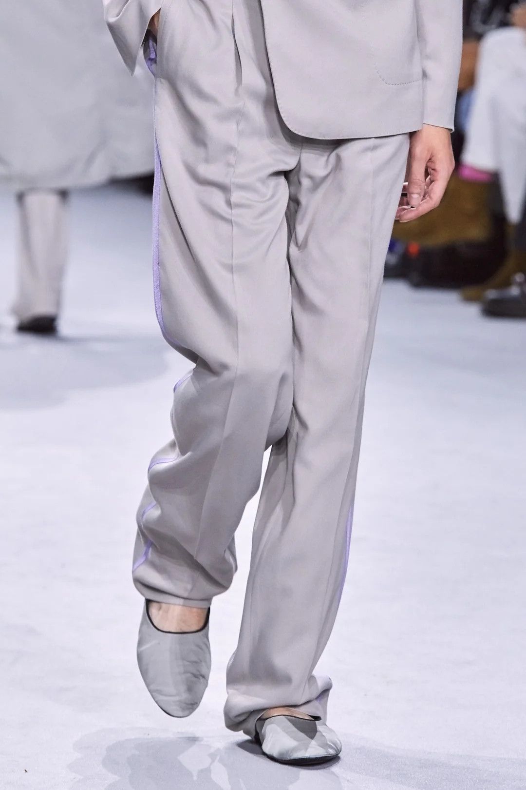 Haider Ackermann SS20 Grey Trousers with Green Taroni Waist Size US 32 / EU 48 - 6 Thumbnail