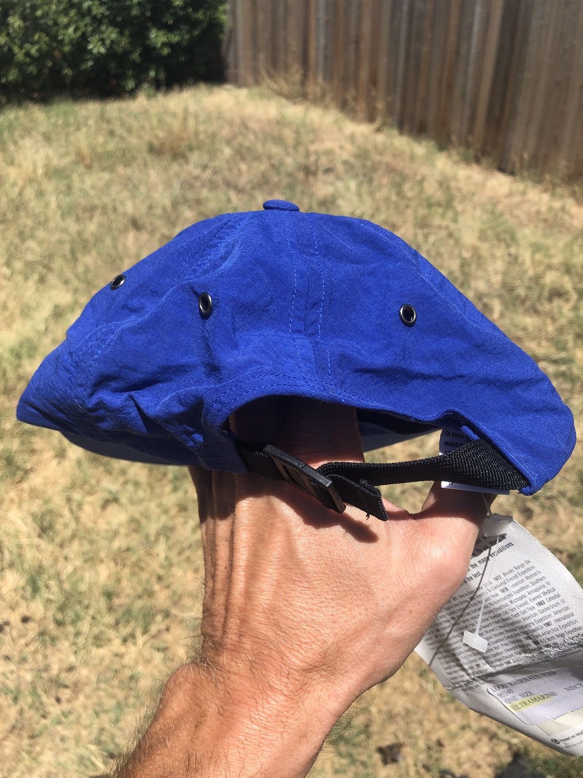 The North Face × Vintage Dead Stock Blue North Face Ultramarine Nylon 6 Panel Hat NWT Size ONE SIZE - 2 Thumbnail