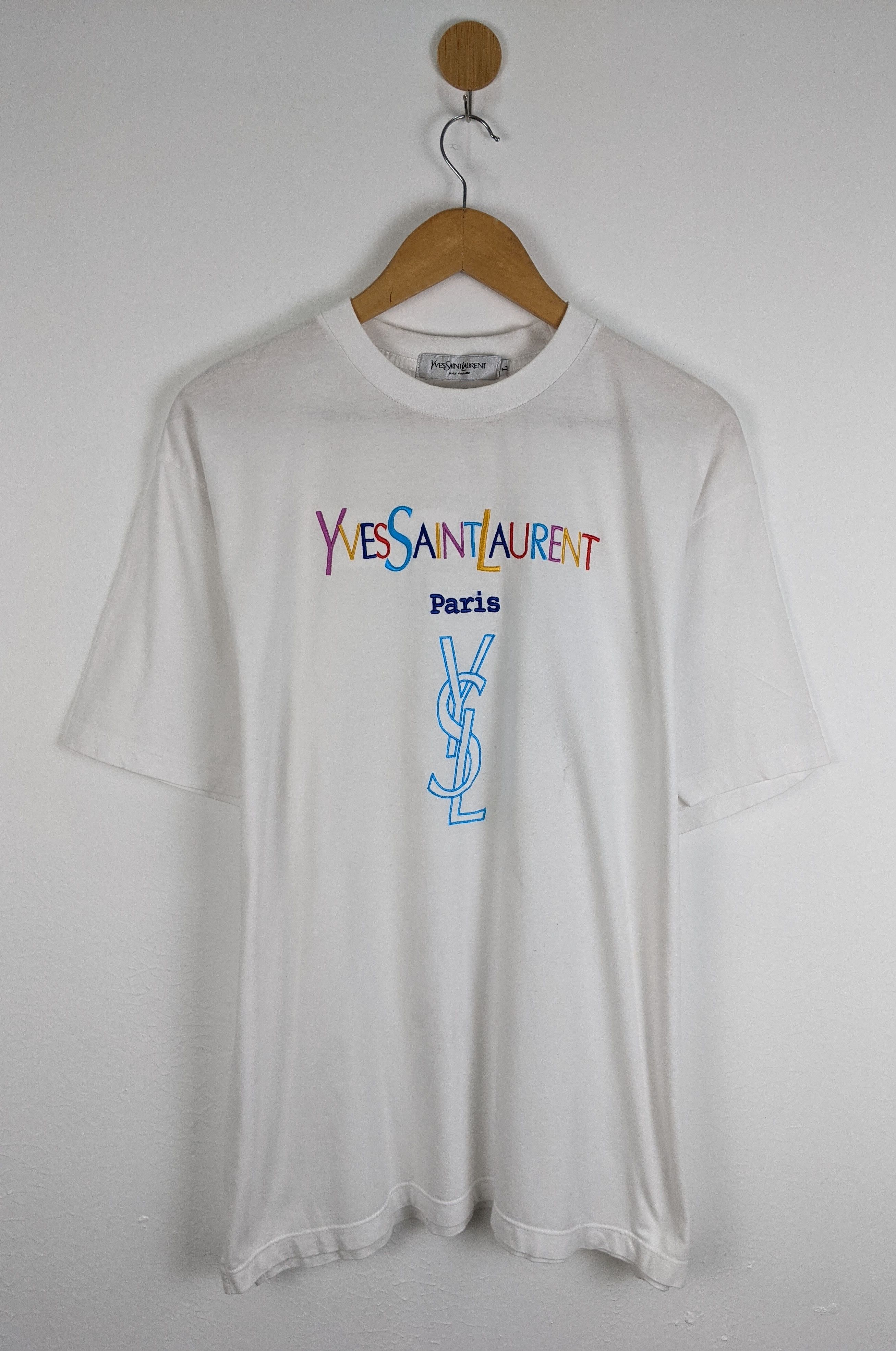 Yves Saint Laurent Yves Saint Laurent YSL pour homme Multicolor logo shirt Size US L / EU 52-54 / 3 - 1 Thumbnail