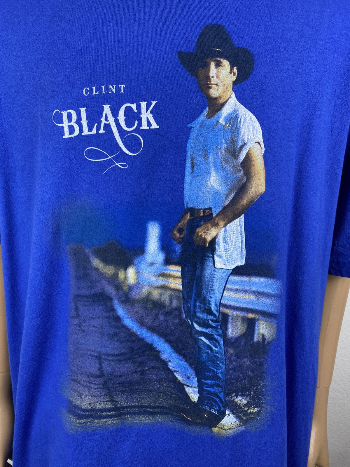 Band Tees × Vintage 🔥CLINT BLACK - American Singer T-shirt Size US XXL / EU 58 / 5 - 4 Thumbnail