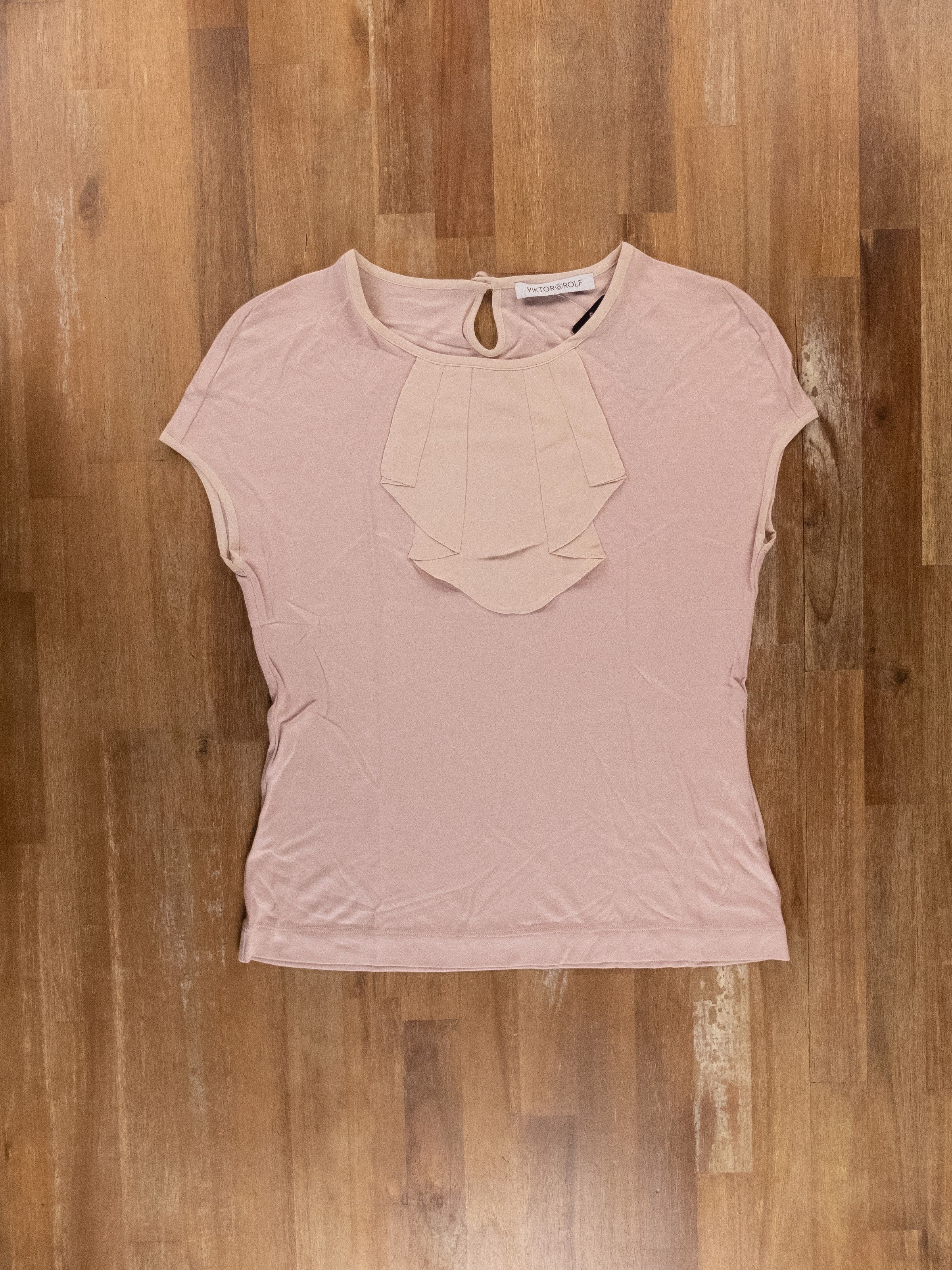 Viktor & Rolf VIKTOR & ROLF vintage dusty pink silk top blouse 38 t-shirt Size S / US 4 / IT 40 - 1 Thumbnail