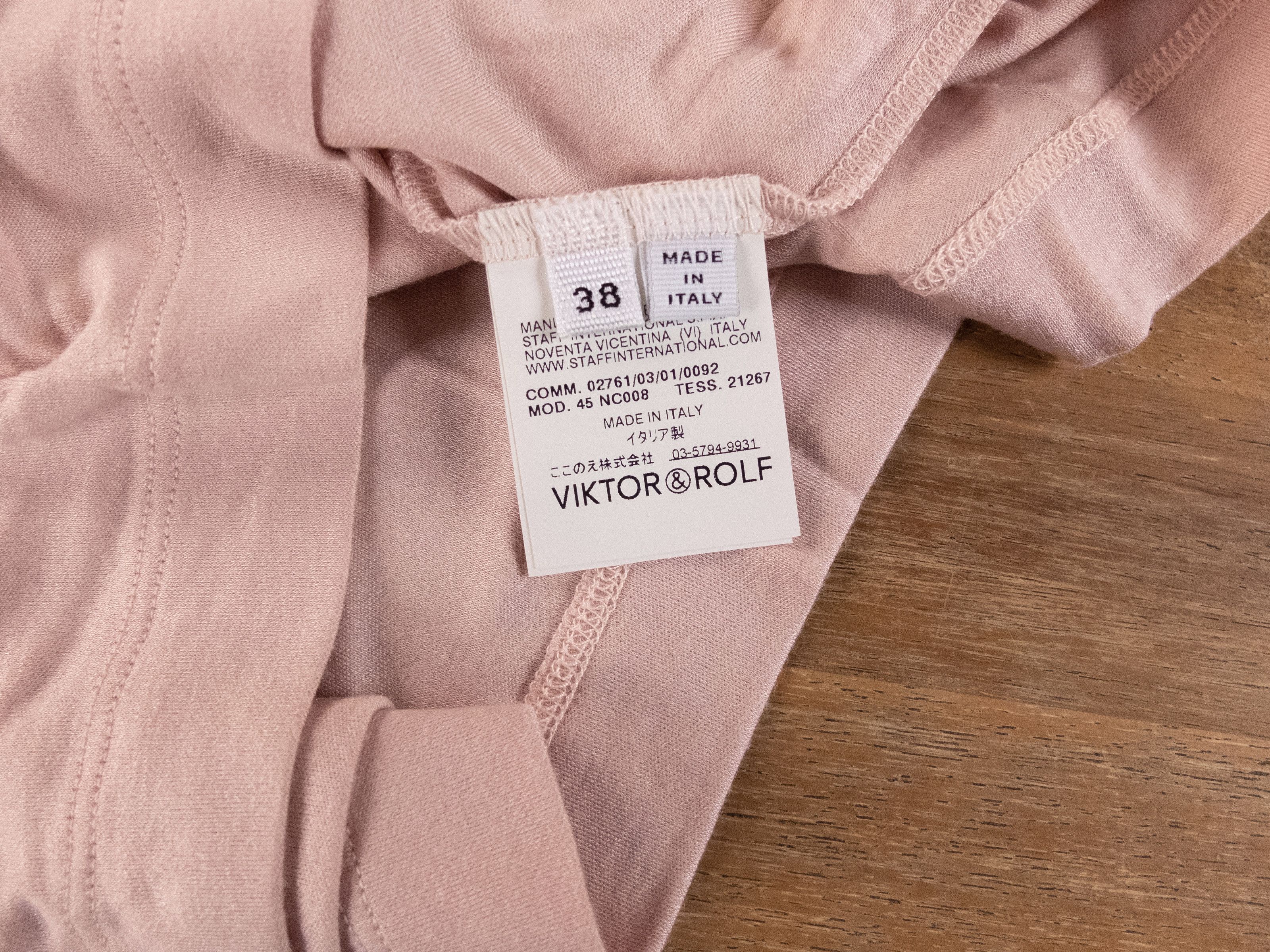 Viktor & Rolf VIKTOR & ROLF vintage dusty pink silk top blouse 38 t-shirt Size S / US 4 / IT 40 - 3 Thumbnail