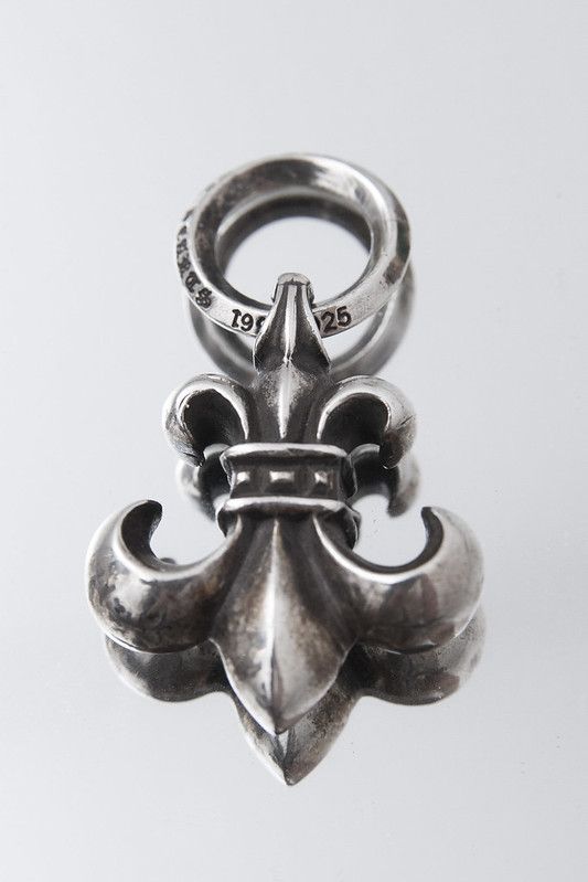 image of Chrome Hearts Fleur De Lys Pendant in Silver, Men's