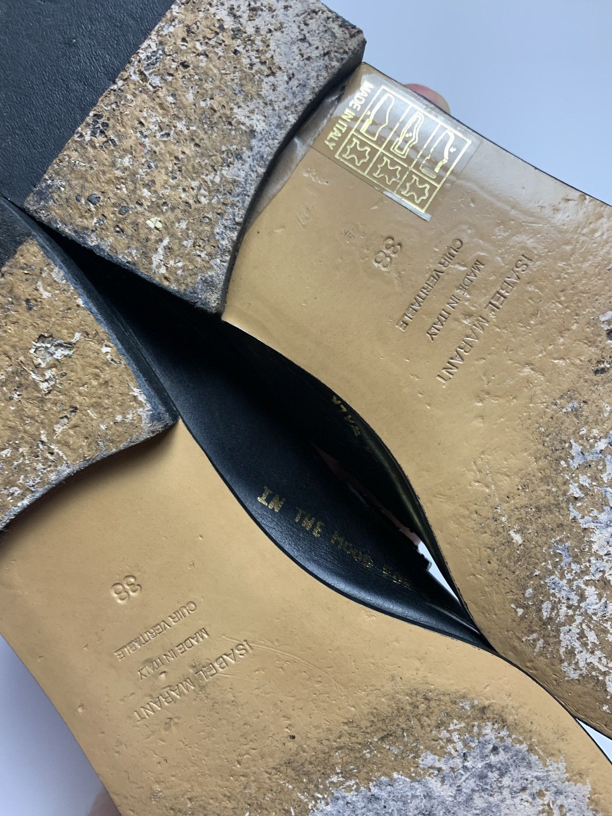 Isabel Marant × Vintage Isabel Marant leather shoes rare gold logo Size US 6.5 / EU 39-40 - 9 Thumbnail