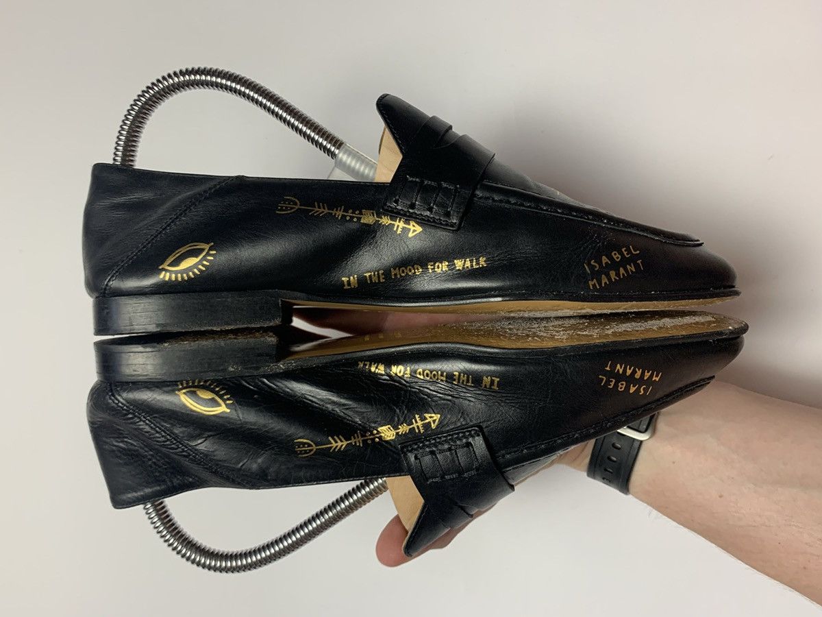 Isabel Marant × Vintage Isabel Marant leather shoes rare gold logo Size US 6.5 / EU 39-40 - 12 Thumbnail