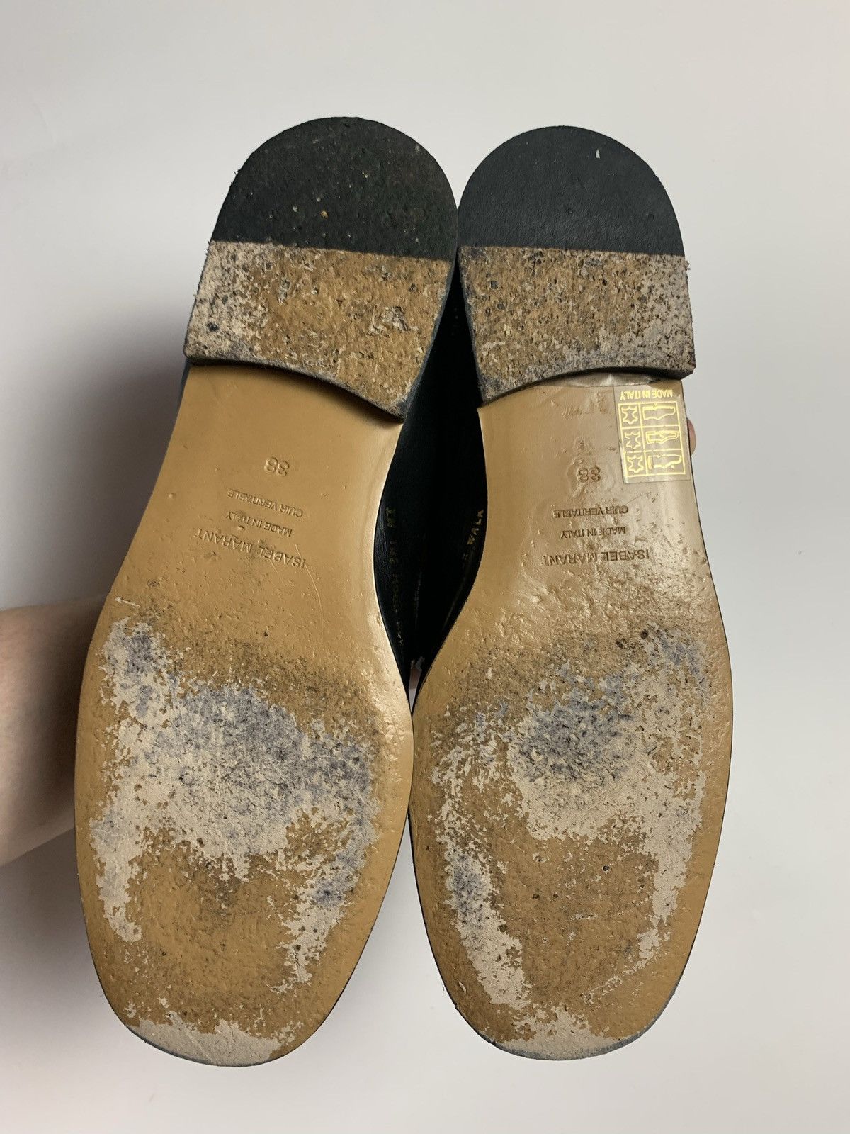 Isabel Marant × Vintage Isabel Marant leather shoes rare gold logo Size US 6.5 / EU 39-40 - 8 Thumbnail