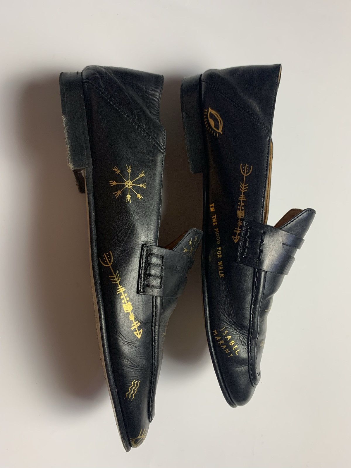Isabel Marant × Vintage Isabel Marant leather shoes rare gold logo Size US 6.5 / EU 39-40 - 16 Thumbnail