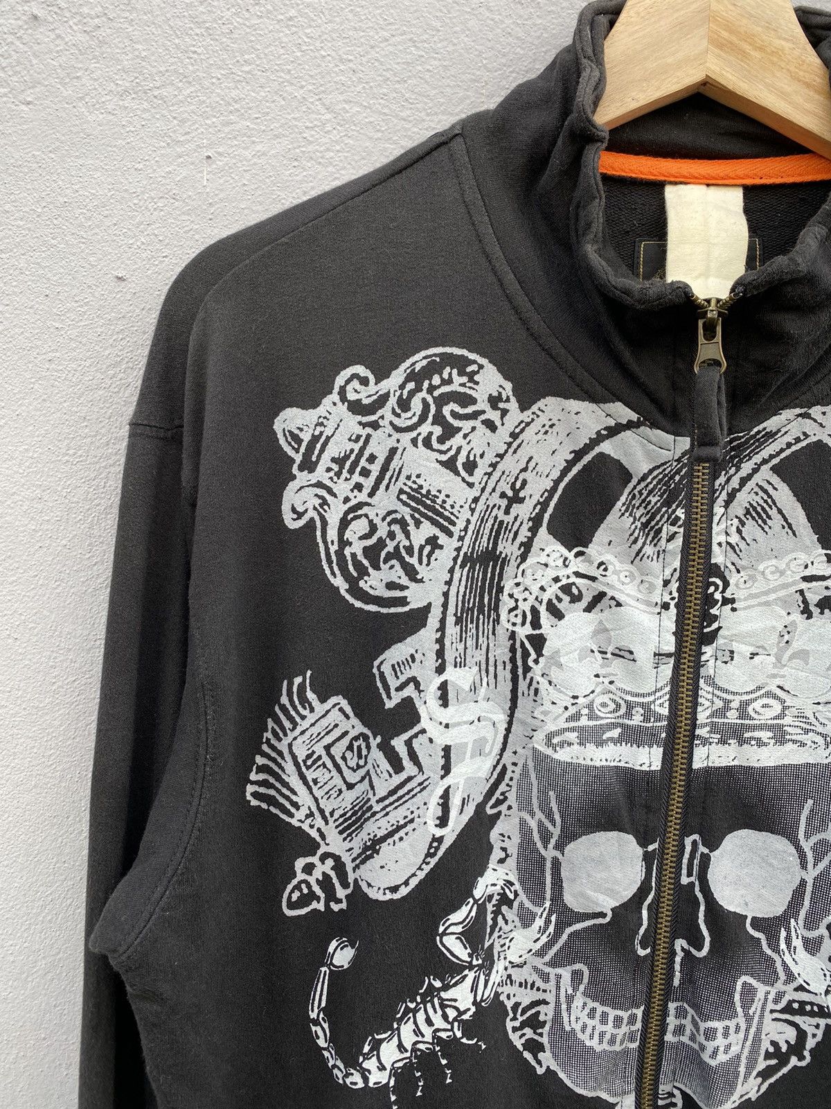 Japanese Brand Rare Design💥Japanese Brand Padrock Skull Skeleton Zip Up Size US L / EU 52-54 / 3 - 3 Thumbnail