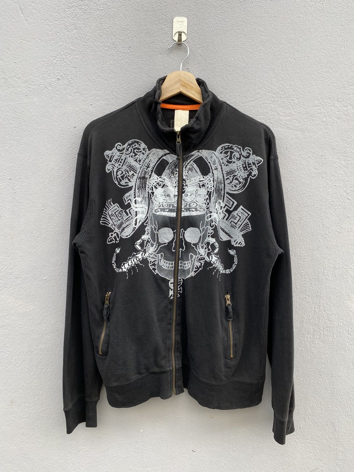 Skulls Rare Design💥Japanese Brand Padrock Skull Skeleton Zip Up | Grailed