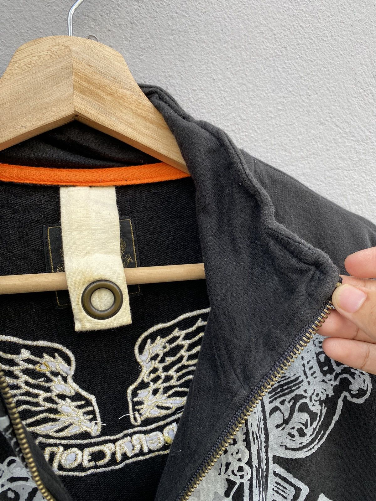 Japanese Brand Rare Design💥Japanese Brand Padrock Skull Skeleton Zip Up Size US L / EU 52-54 / 3 - 8 Thumbnail