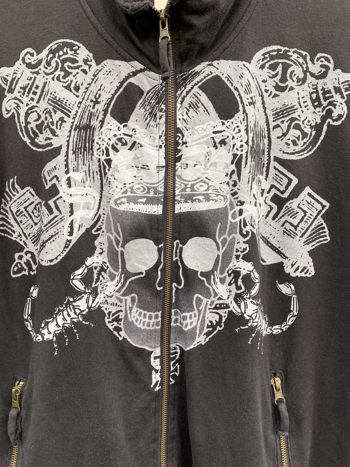 Japanese Brand Rare Design💥Japanese Brand Padrock Skull Skeleton Zip Up Size US L / EU 52-54 / 3 - 4 Thumbnail