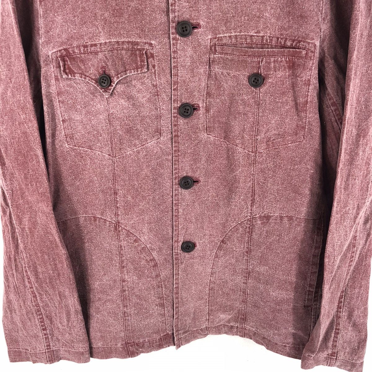 291295=Homme 🔥291295=HOMME LINEN BUTTON UP SHIRT JACKET MADE IN JAPAN Size US L / EU 52-54 / 3 - 3 Thumbnail
