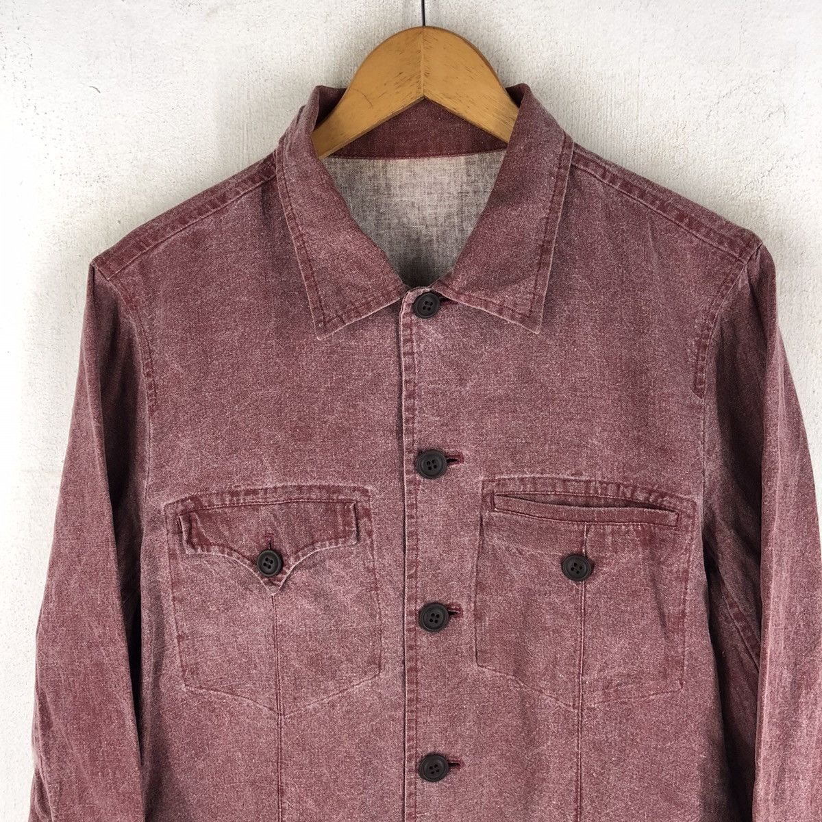 291295=Homme 🔥291295=HOMME LINEN BUTTON UP SHIRT JACKET MADE IN JAPAN Size US L / EU 52-54 / 3 - 2 Thumbnail