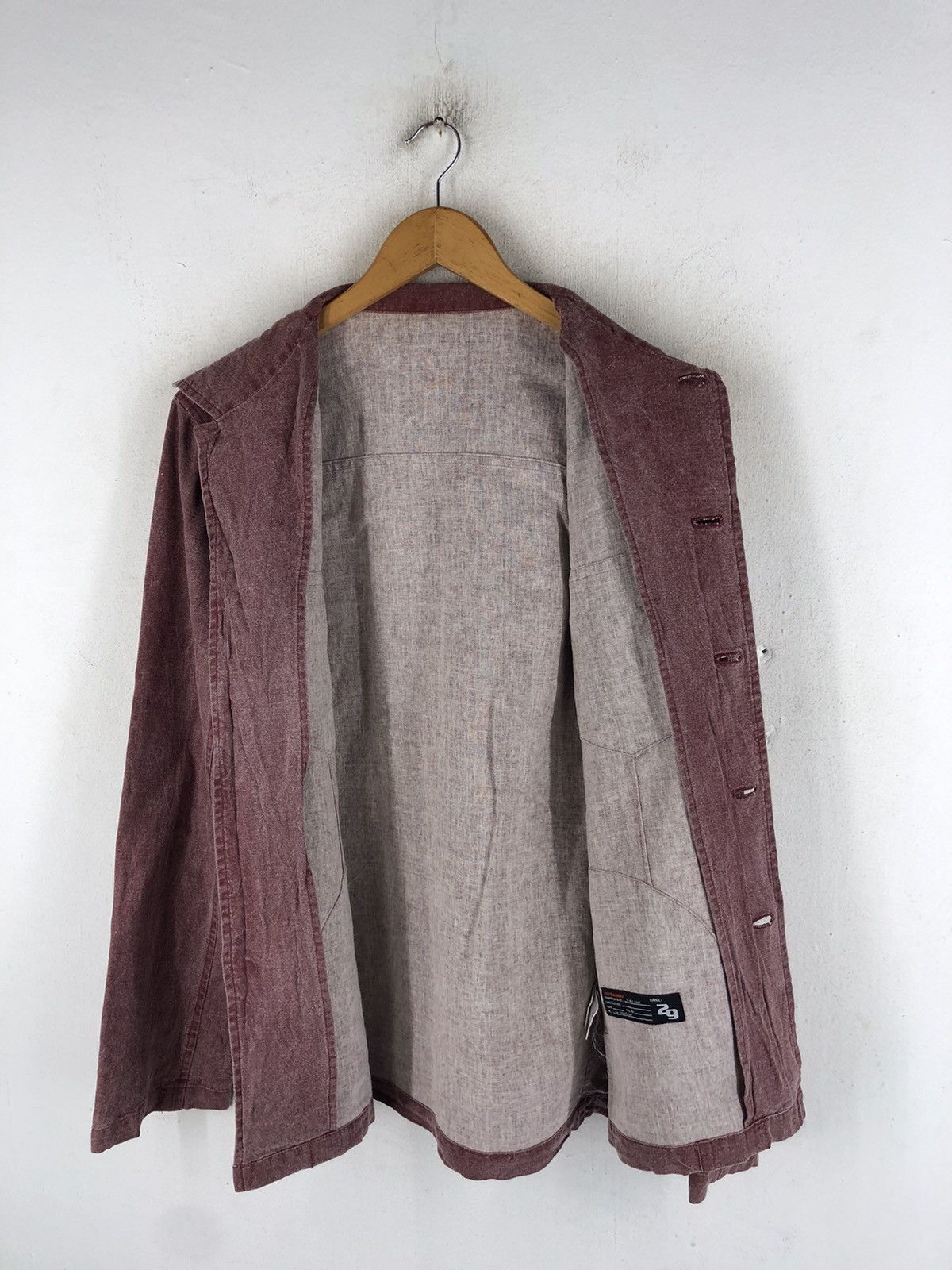 291295=Homme 🔥291295=HOMME LINEN BUTTON UP SHIRT JACKET MADE IN JAPAN Size US L / EU 52-54 / 3 - 7 Thumbnail