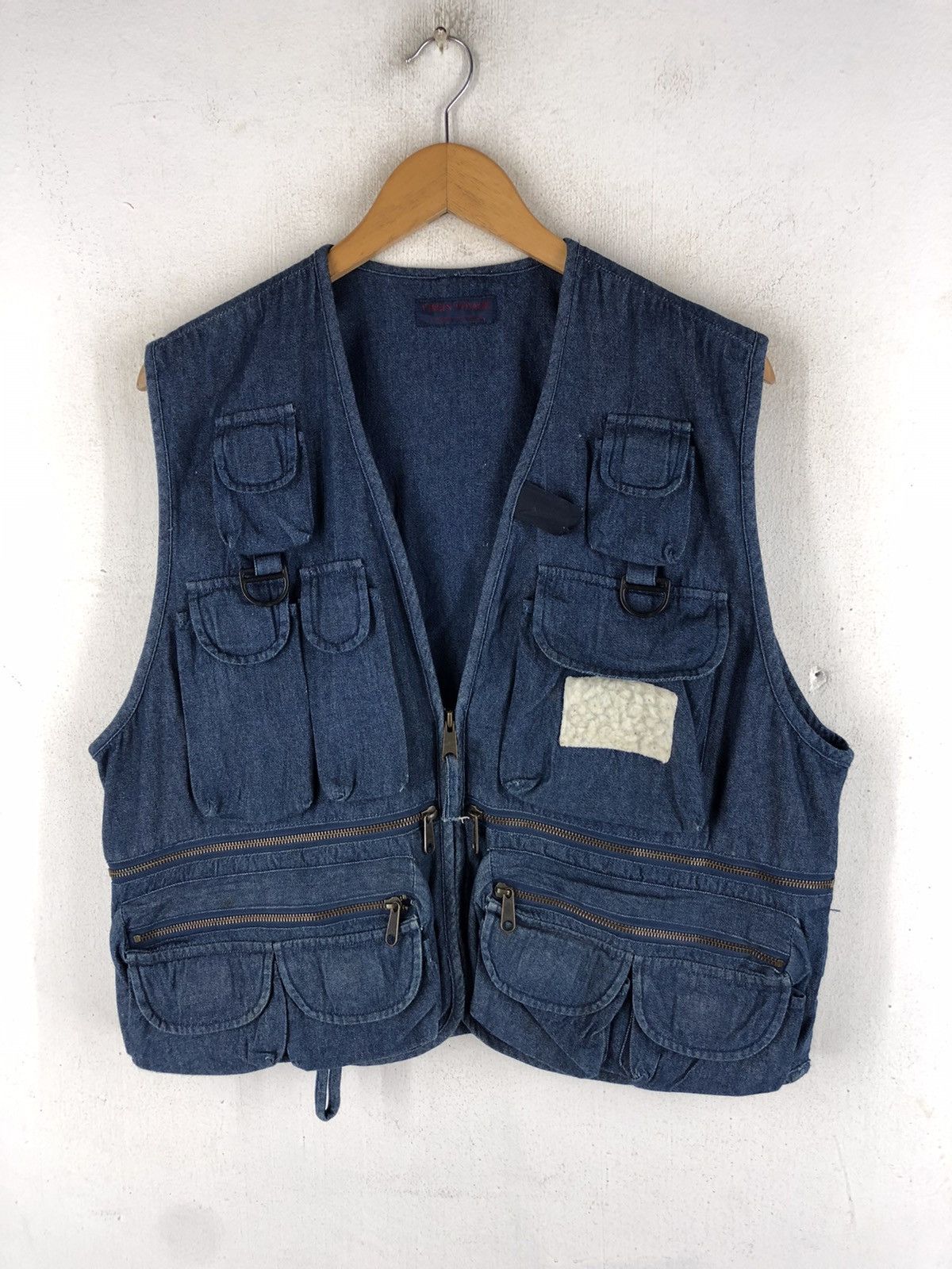 Japanese Brand 🔥VIRGIN VOYAGE MULTI POCKET SURVIVAL TACTICAL DENIM VEST Size US L / EU 52-54 / 3 - 1 Thumbnail