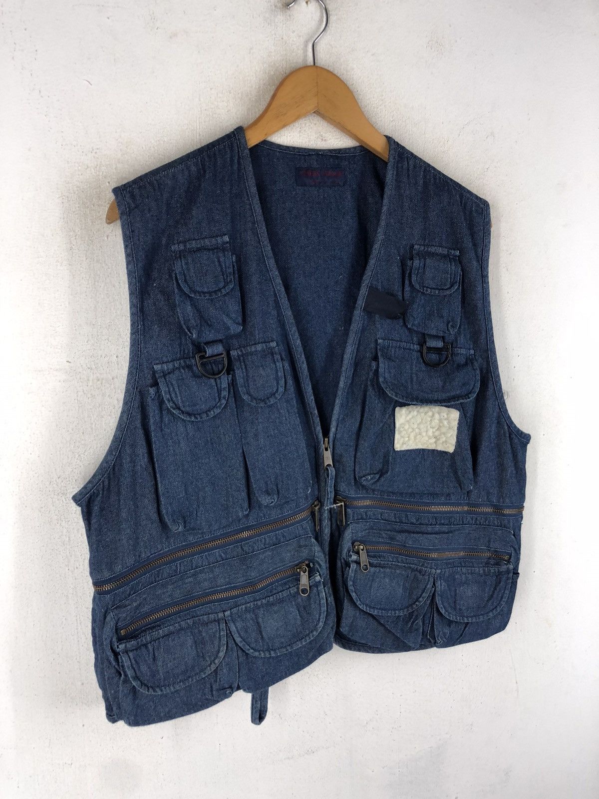 Japanese Brand 🔥VIRGIN VOYAGE MULTI POCKET SURVIVAL TACTICAL DENIM VEST Size US L / EU 52-54 / 3 - 2 Thumbnail