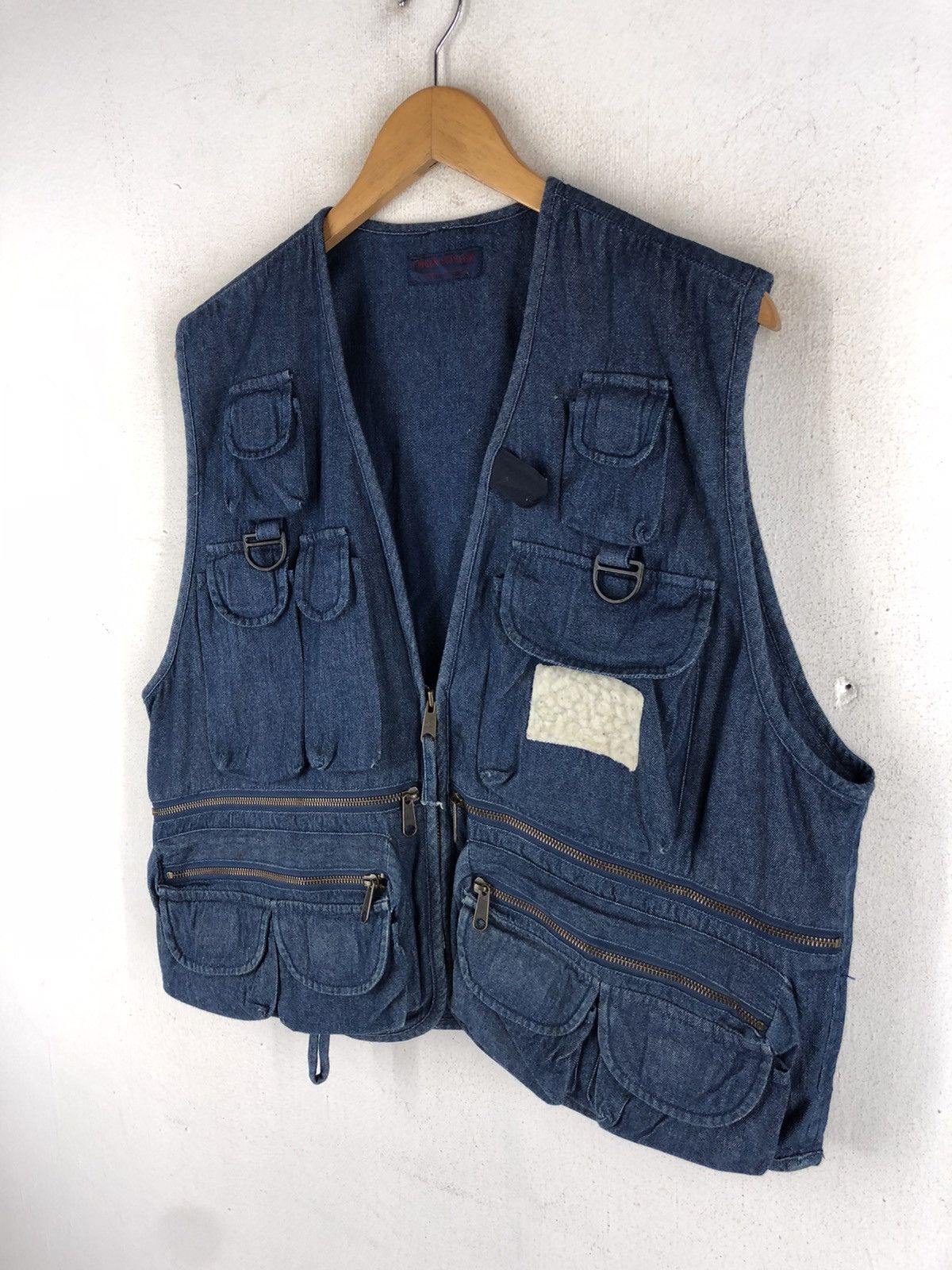 Japanese Brand 🔥VIRGIN VOYAGE MULTI POCKET SURVIVAL TACTICAL DENIM VEST Size US L / EU 52-54 / 3 - 3 Thumbnail