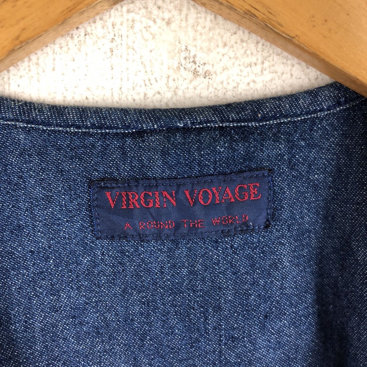 Japanese Brand 🔥VIRGIN VOYAGE MULTI POCKET SURVIVAL TACTICAL DENIM VEST Size US L / EU 52-54 / 3 - 6 Thumbnail