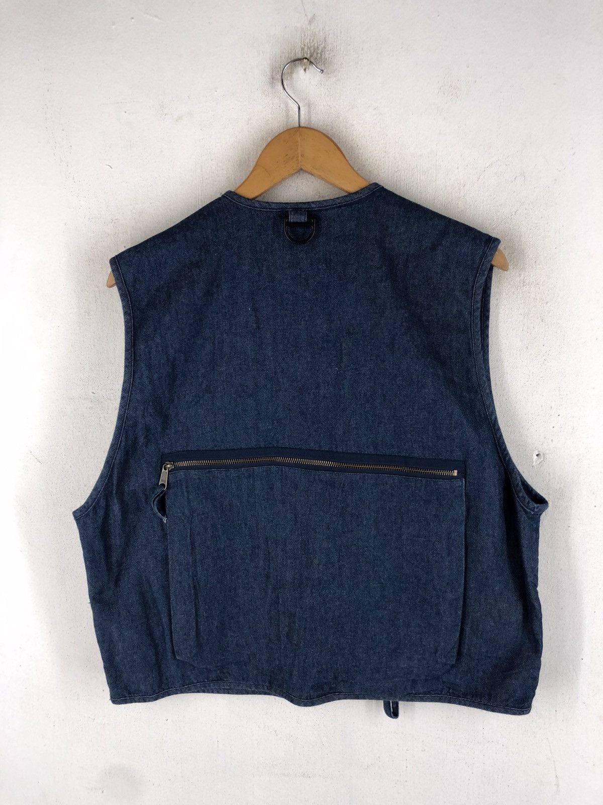 Japanese Brand 🔥VIRGIN VOYAGE MULTI POCKET SURVIVAL TACTICAL DENIM VEST Size US L / EU 52-54 / 3 - 5 Thumbnail