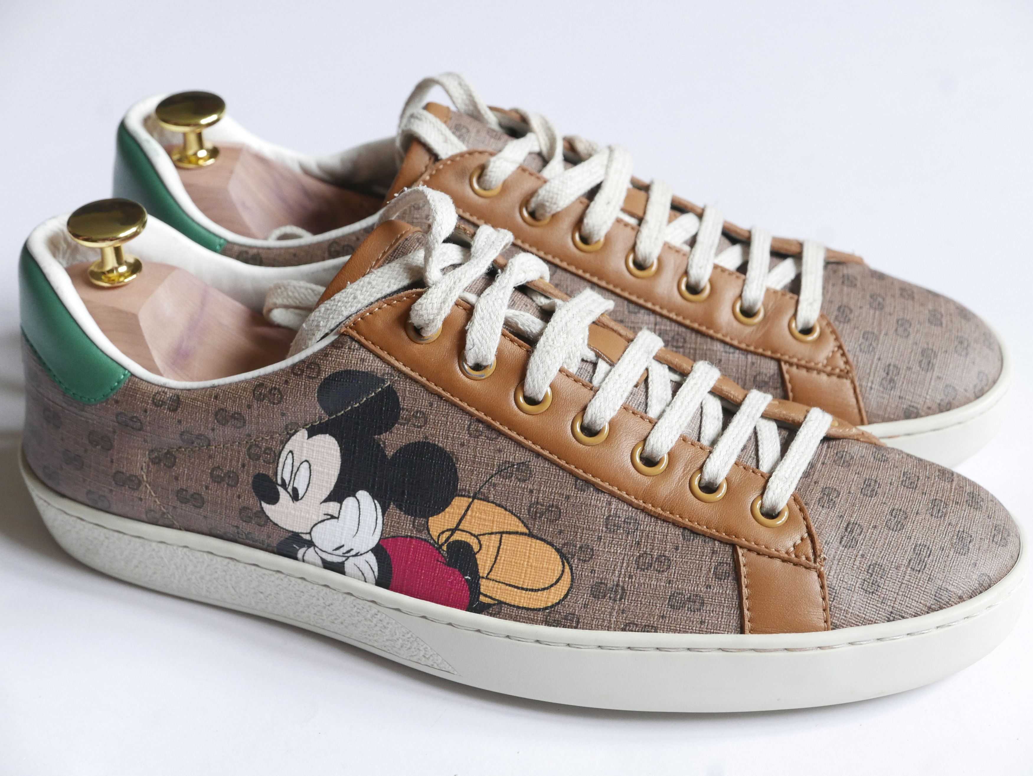 image of Gucci Ace Sneakers Disney Mickey Monogram Supreme 8.5 9, Men's