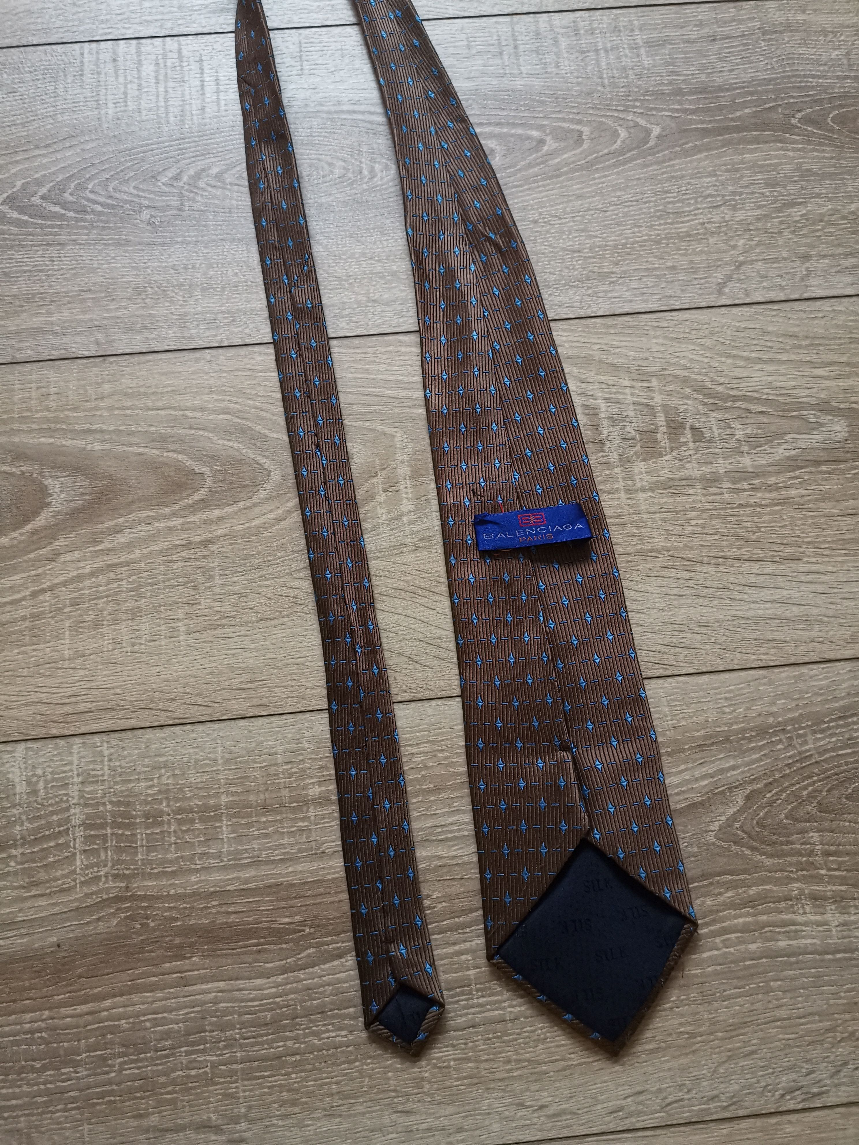 Balenciaga Balenciaga Paris brown vintage silk tie Size ONE SIZE - 3 Thumbnail
