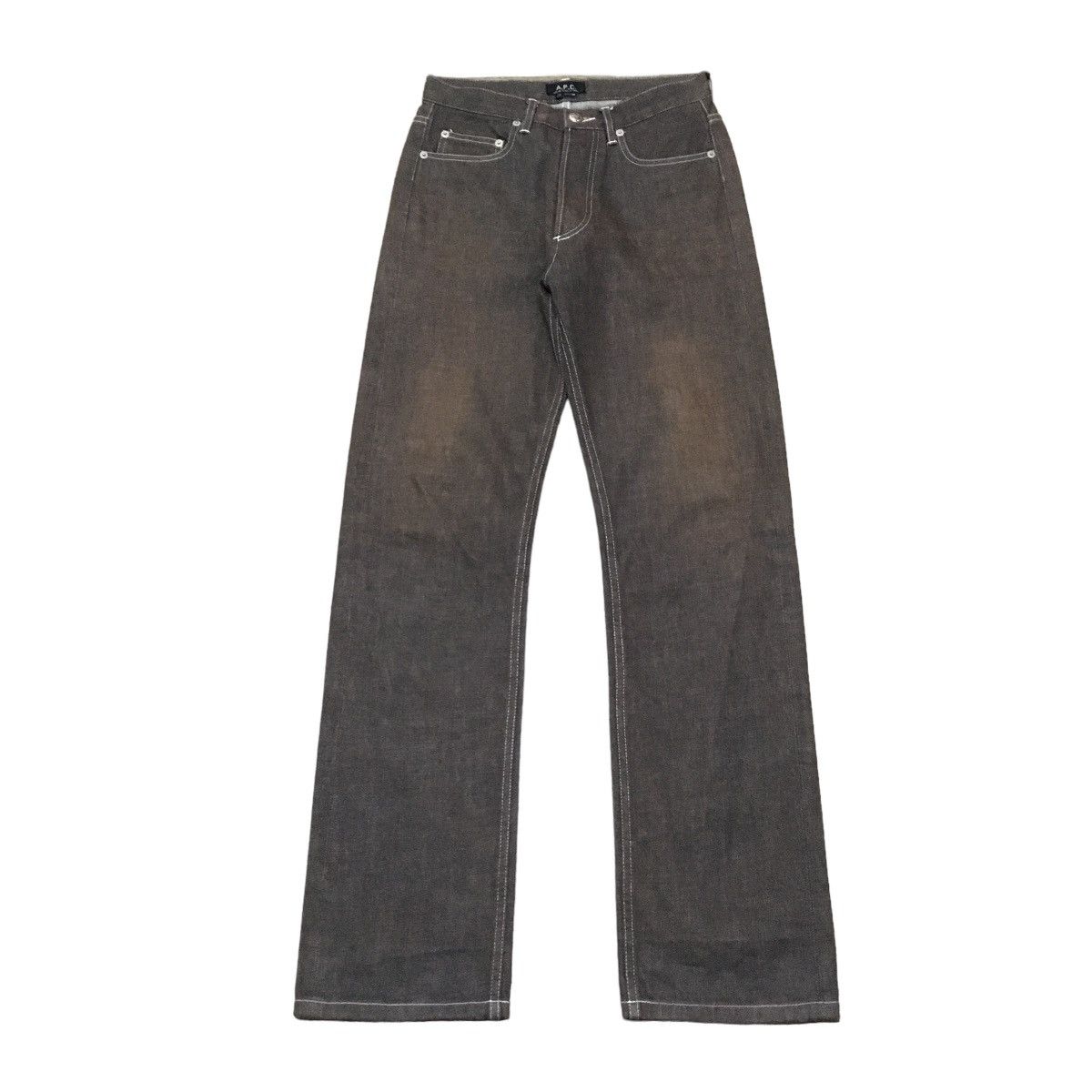 If Six Was Nine Rare Design Vintage Brand APC Selvedge Waxed Jeans 1990s Size US 28 / EU 44 - 2 Thumbnail