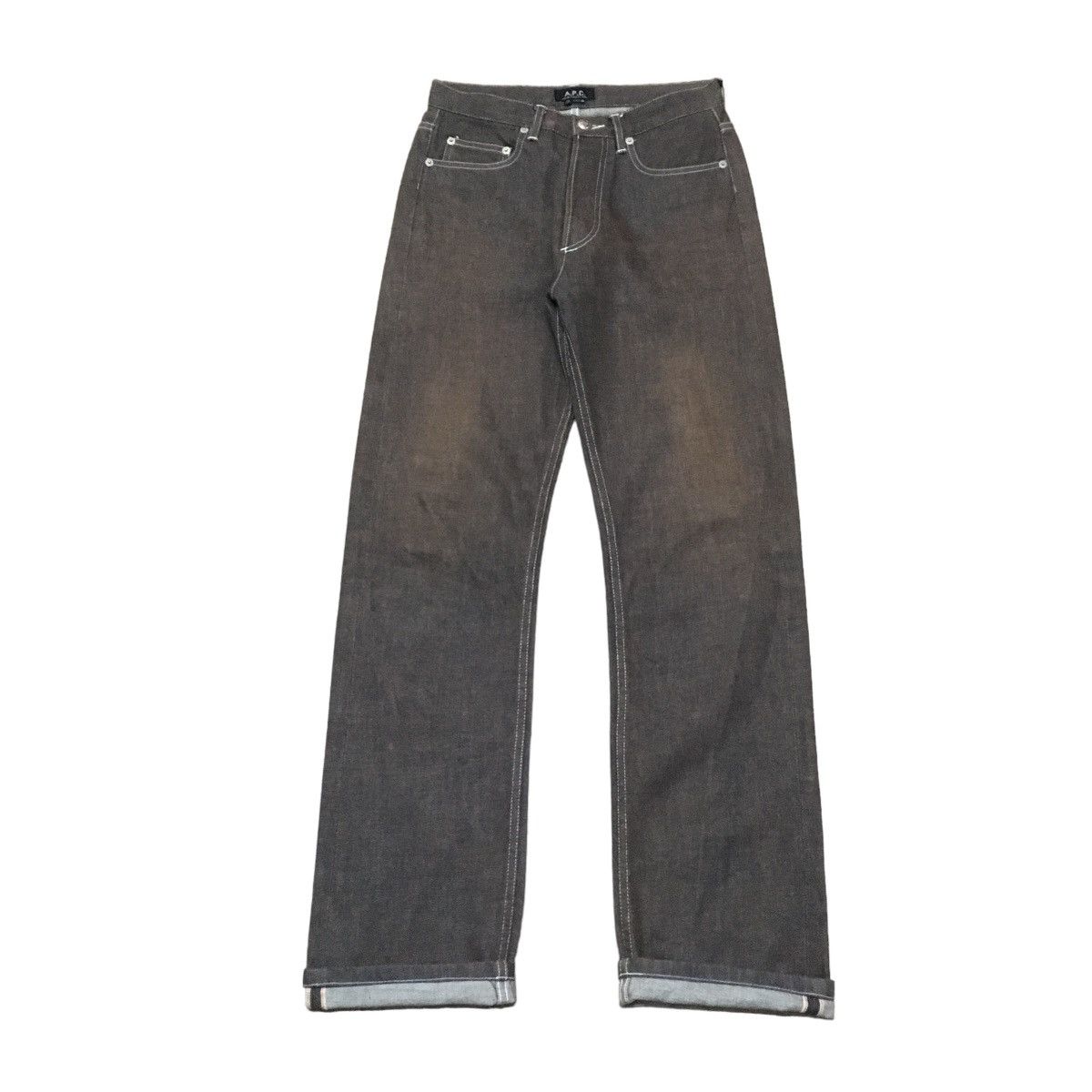 If Six Was Nine Rare Design Vintage Brand APC Selvedge Waxed Jeans 1990s Size US 28 / EU 44 - 1 Thumbnail