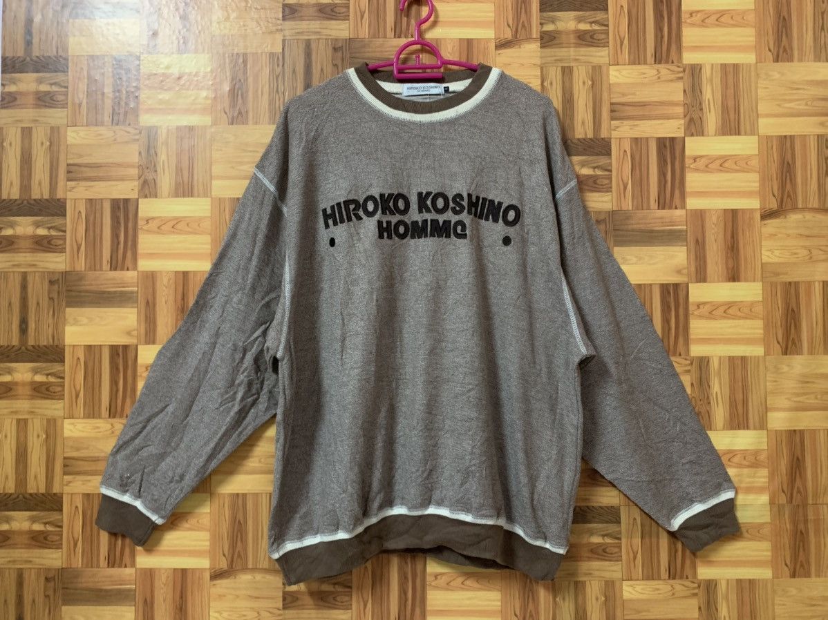 Hiroko Koshino Homme × Japanese Brand × Vintage Hiroko koshino Homme Big Logo sweatshirt Size US L / EU 52-54 / 3 - 1 Thumbnail