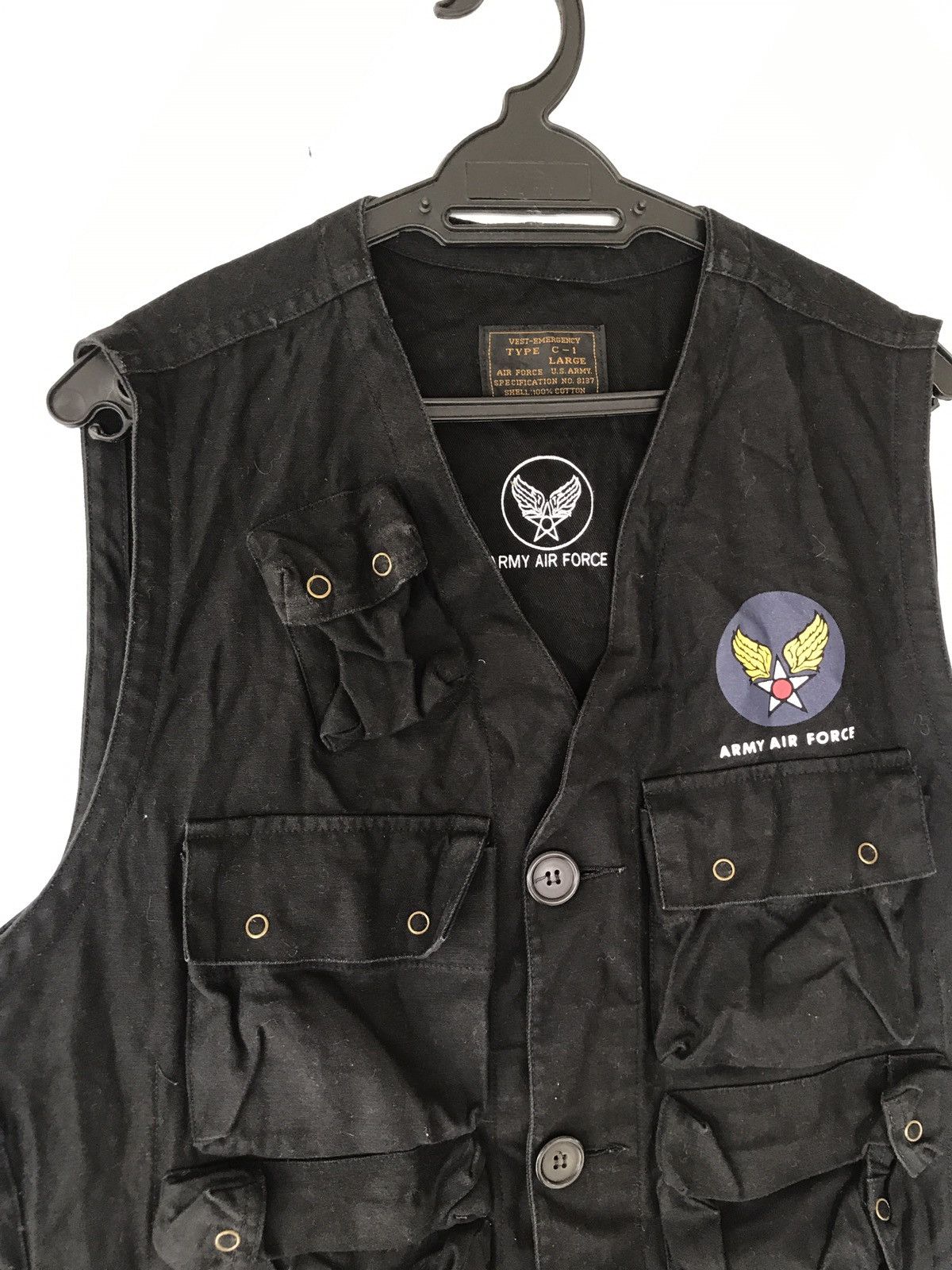 Buzz Rickson's VEST TYPE C-1 CARGO TACTICAL MULTI POCKET ARMY AIR GORCE Size US L / EU 52-54 / 3 - 6 Thumbnail