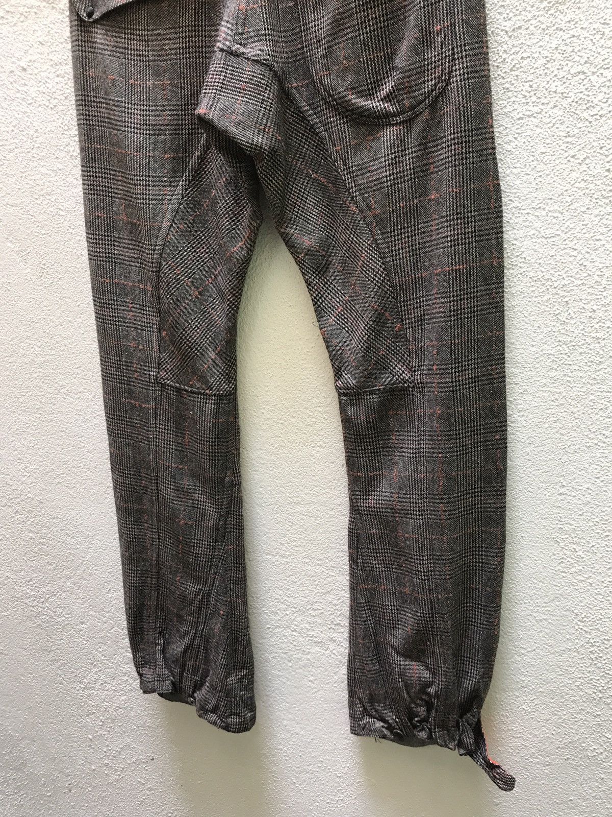 Designer MAKTIG WOOL CHECK MADRAS TROUSER CARGO PANTS Size US 29 - 10 Thumbnail