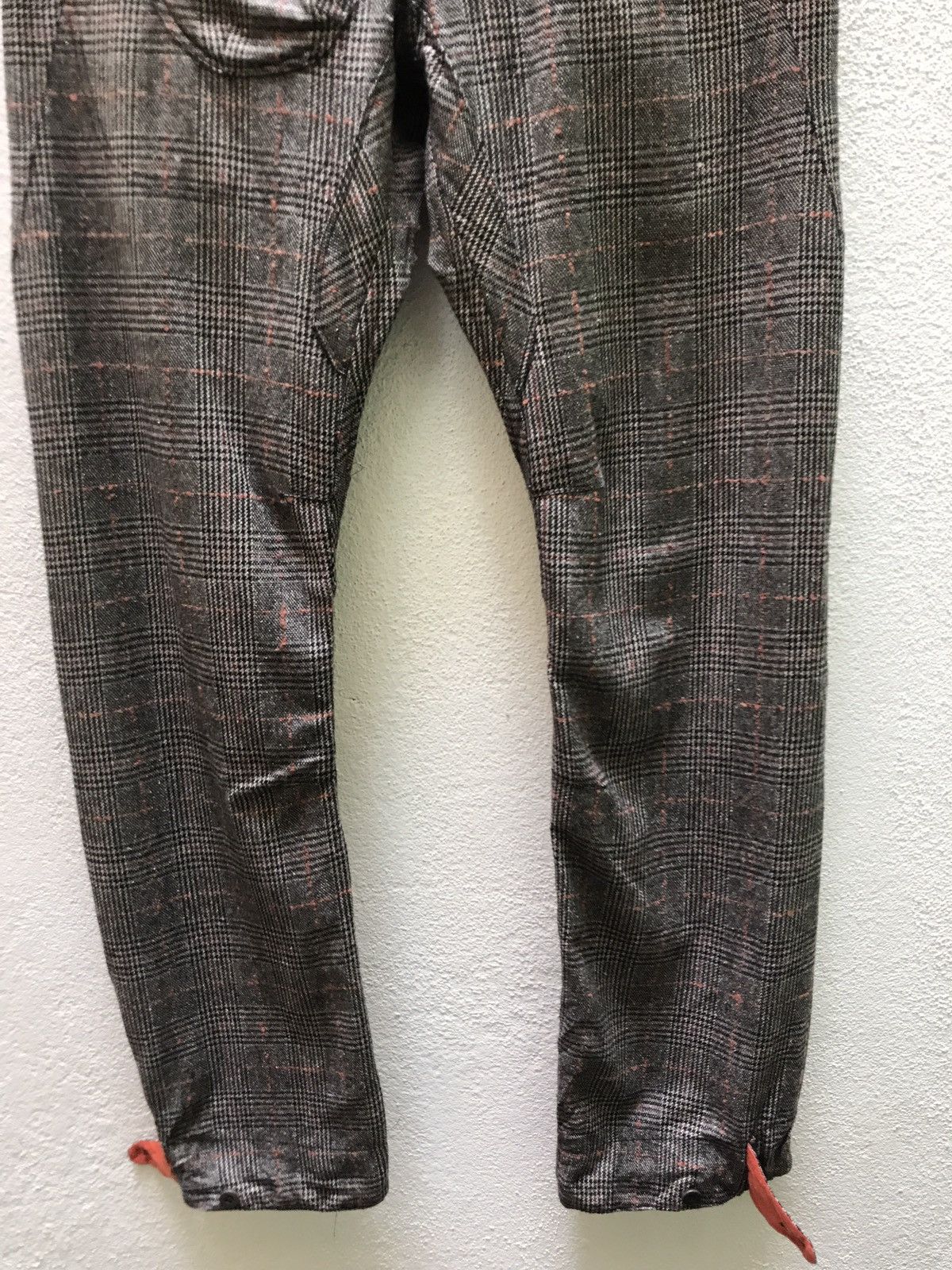 Designer MAKTIG WOOL CHECK MADRAS TROUSER CARGO PANTS Size US 29 - 7 Thumbnail