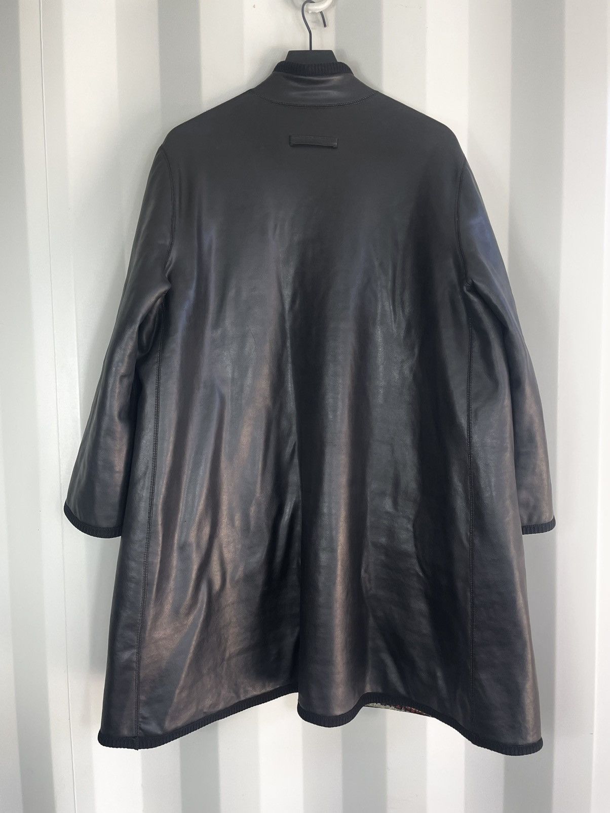 Jean Paul Gaultier Reversible Heavy Knit Leather Coat Size US L / EU 52-54 / 3 - 11 Thumbnail