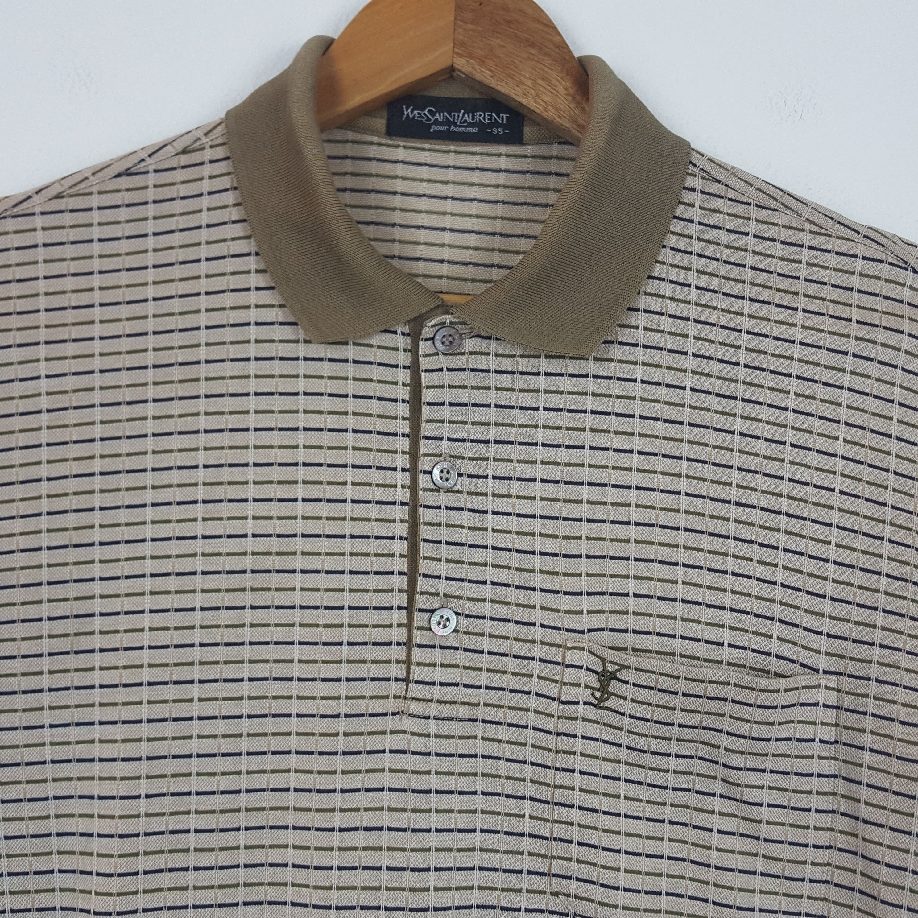 Vintage × Yves Saint Laurent Vintage Yves Saint Laurent Long Sleeve Shirt Size US M / EU 48-50 / 2 - 2 Thumbnail