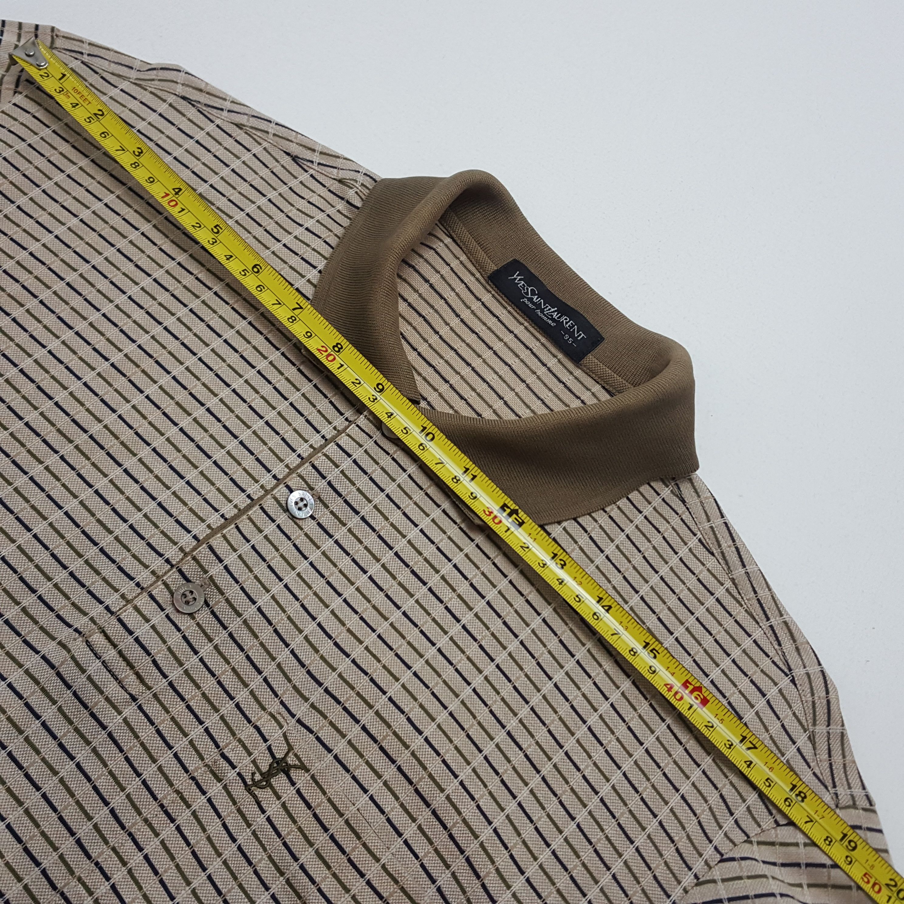 Vintage × Yves Saint Laurent Vintage Yves Saint Laurent Long Sleeve Shirt Size US M / EU 48-50 / 2 - 6 Thumbnail