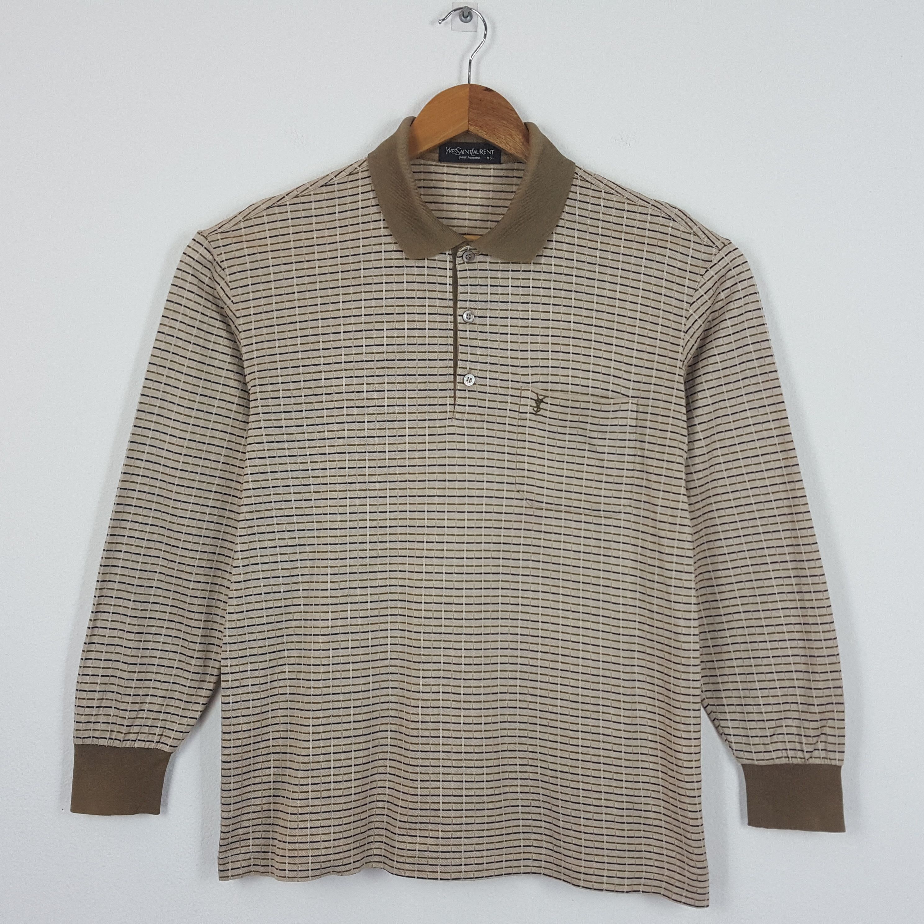 Vintage × Yves Saint Laurent Vintage Yves Saint Laurent Long Sleeve Shirt Size US M / EU 48-50 / 2 - 1 Thumbnail