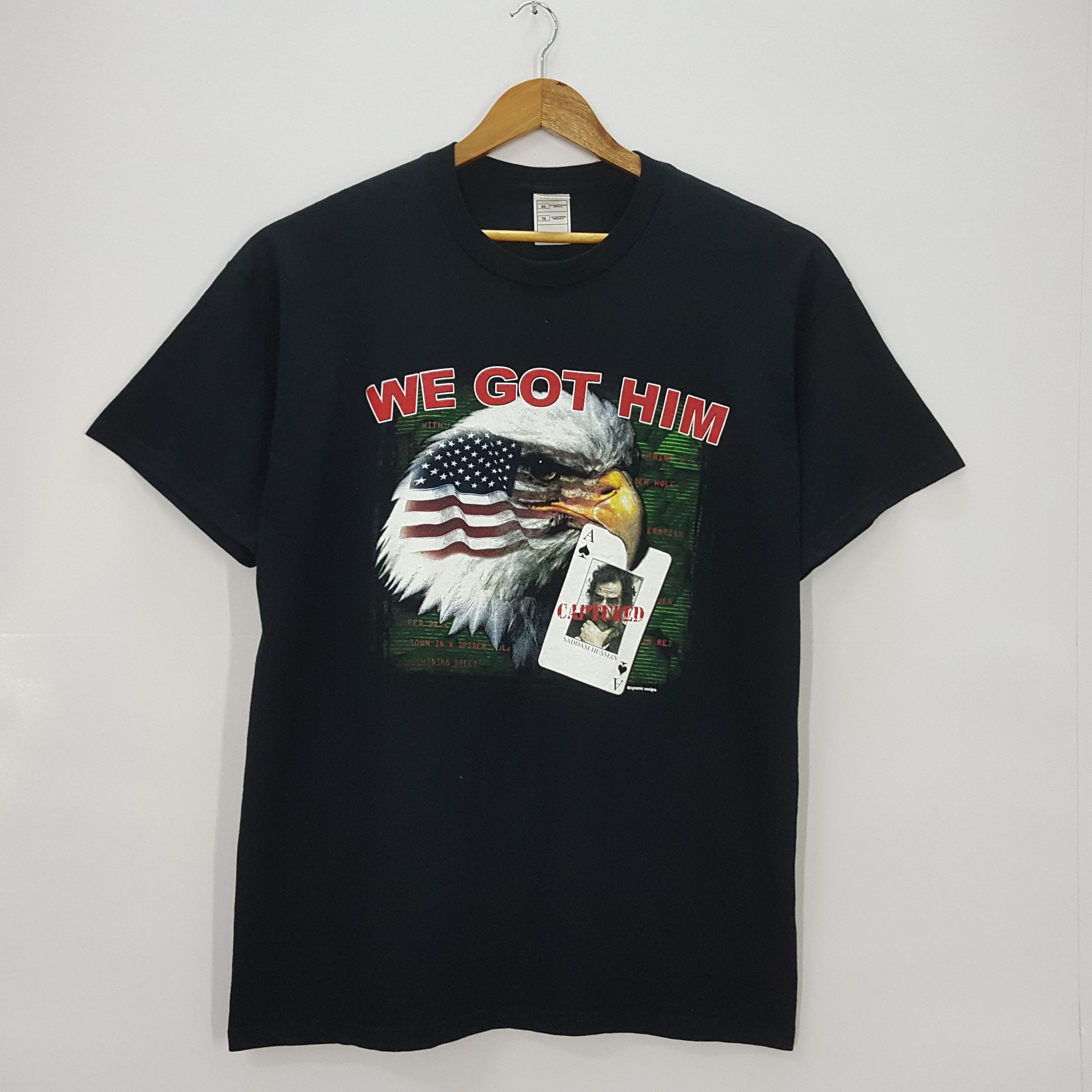 Vintage Vintage SUDDAM HUSSEIN we got him Iraq War t-shirt Size US XL / EU 56 / 4 - 1 Thumbnail