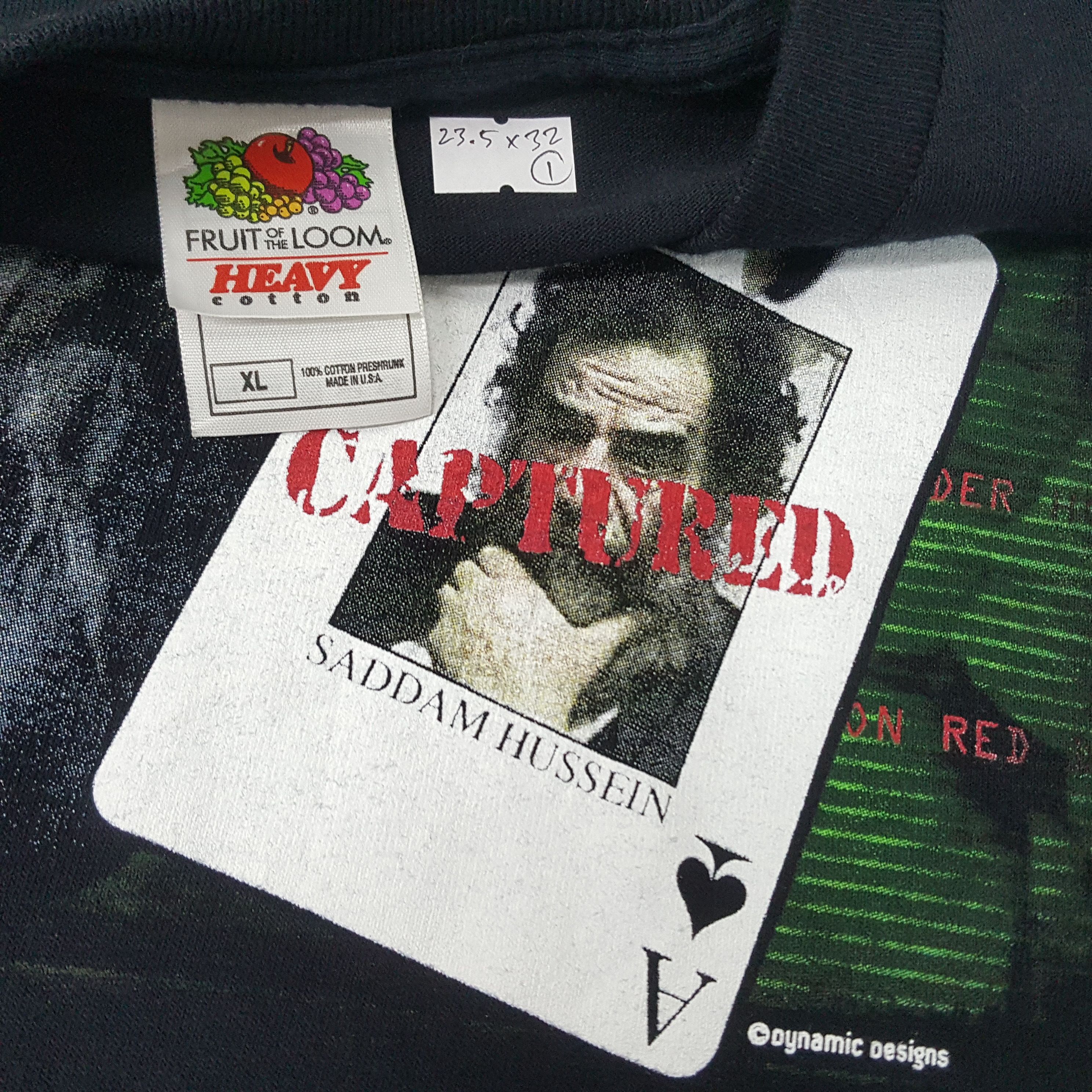 Vintage Vintage SUDDAM HUSSEIN we got him Iraq War t-shirt Size US XL / EU 56 / 4 - 2 Thumbnail
