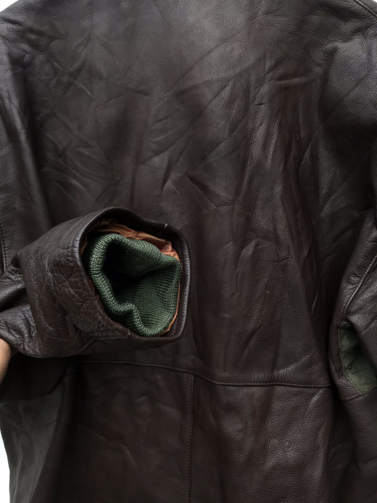 Vintage Rare Military Chemical Protective Military Leather Jacket Size US L / EU 52-54 / 3 - 12 Thumbnail