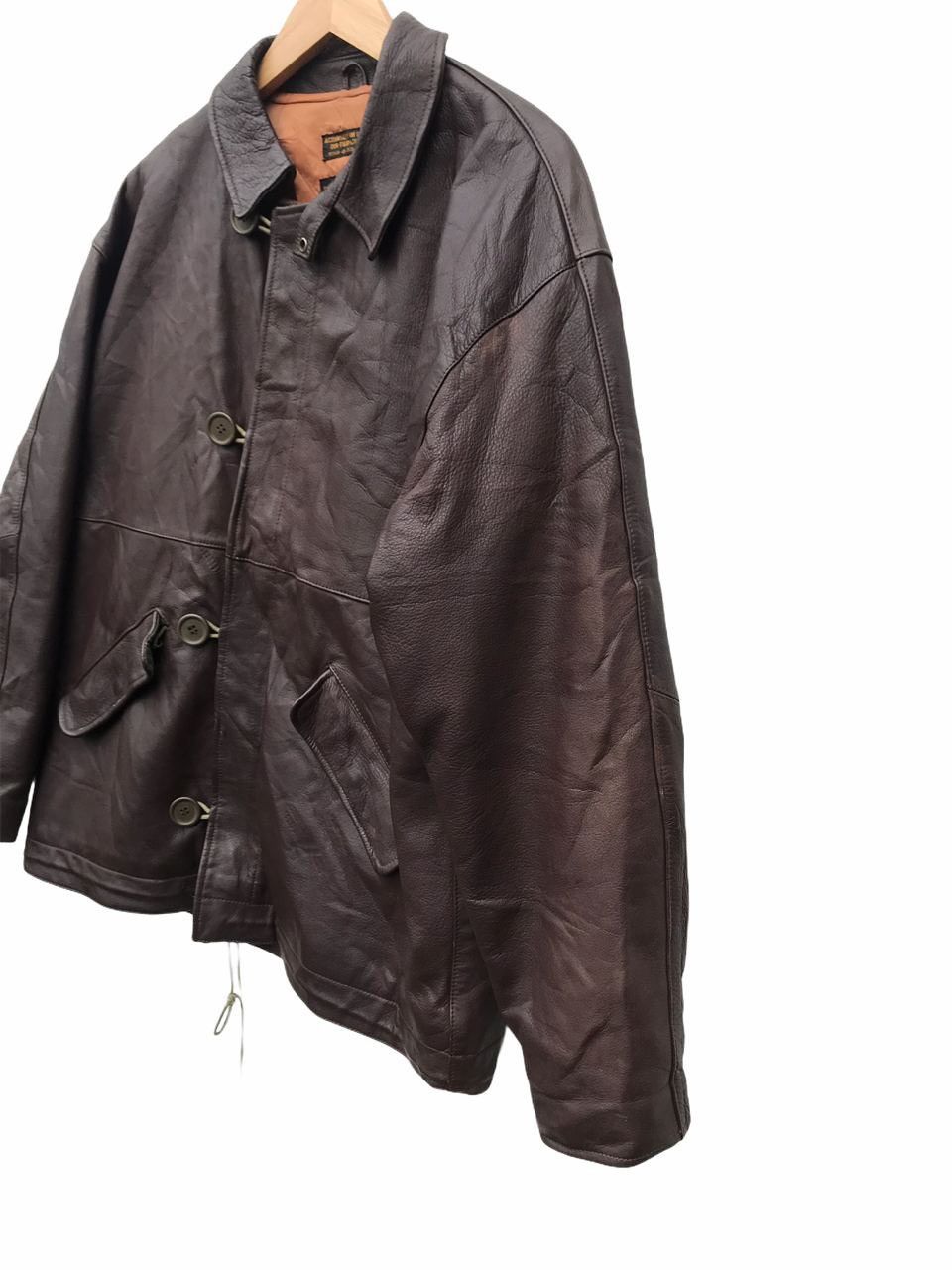 Vintage Rare Military Chemical Protective Military Leather Jacket Size US L / EU 52-54 / 3 - 6 Thumbnail