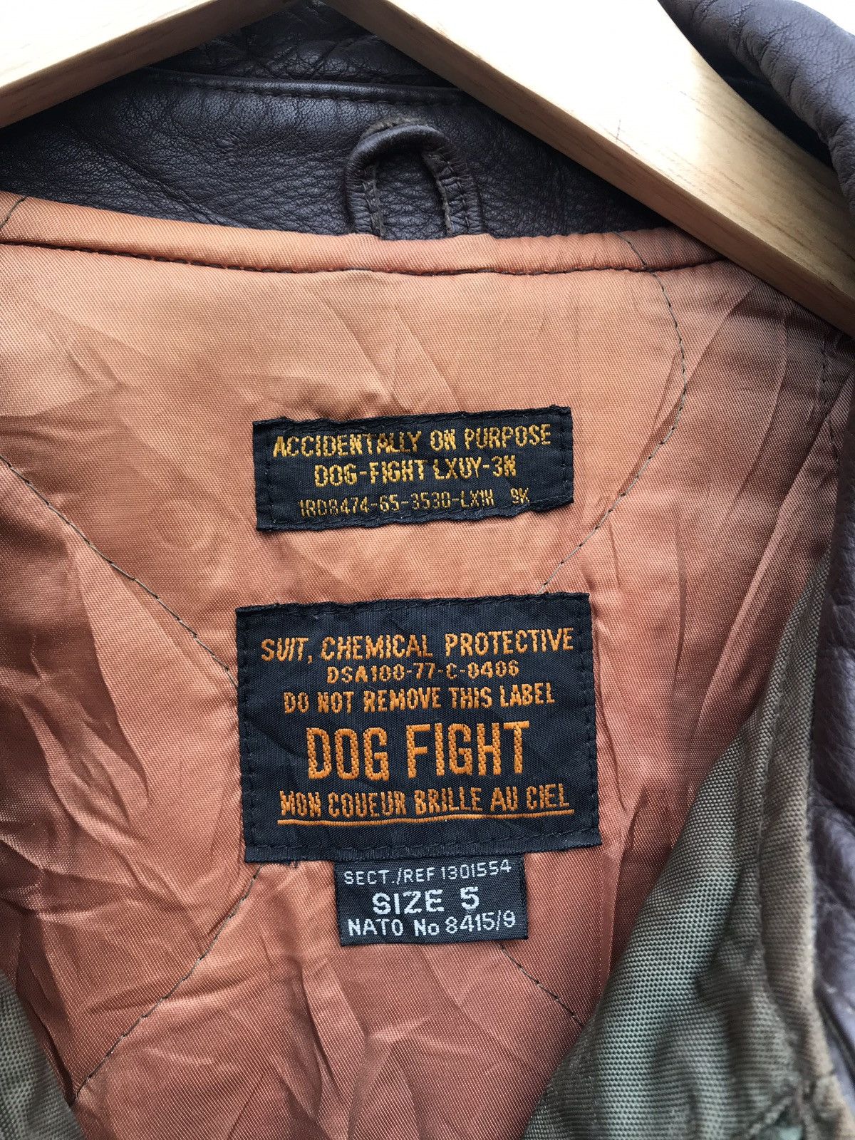 Vintage Rare Military Chemical Protective Military Leather Jacket Size US L / EU 52-54 / 3 - 2 Thumbnail