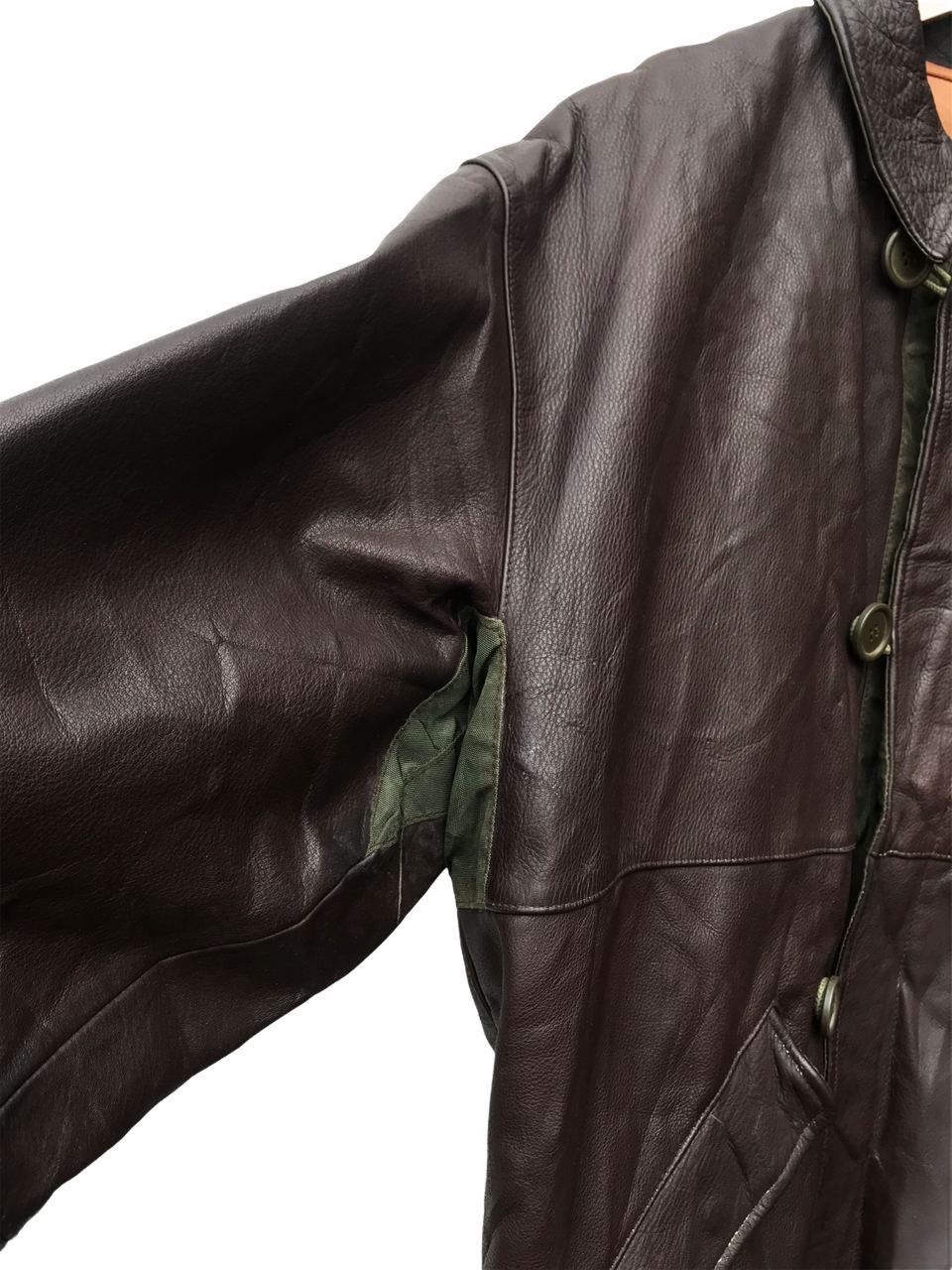 Vintage Rare Military Chemical Protective Military Leather Jacket Size US L / EU 52-54 / 3 - 4 Thumbnail