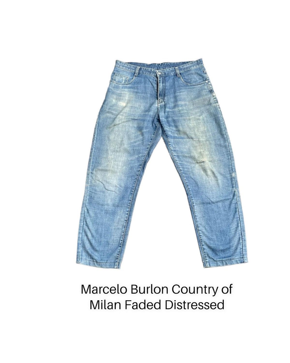 Designer × Marcelo Burlon Morcelo Burlon Country of Milan Distresed Denim Size US 34 / EU 50 - 1 Thumbnail
